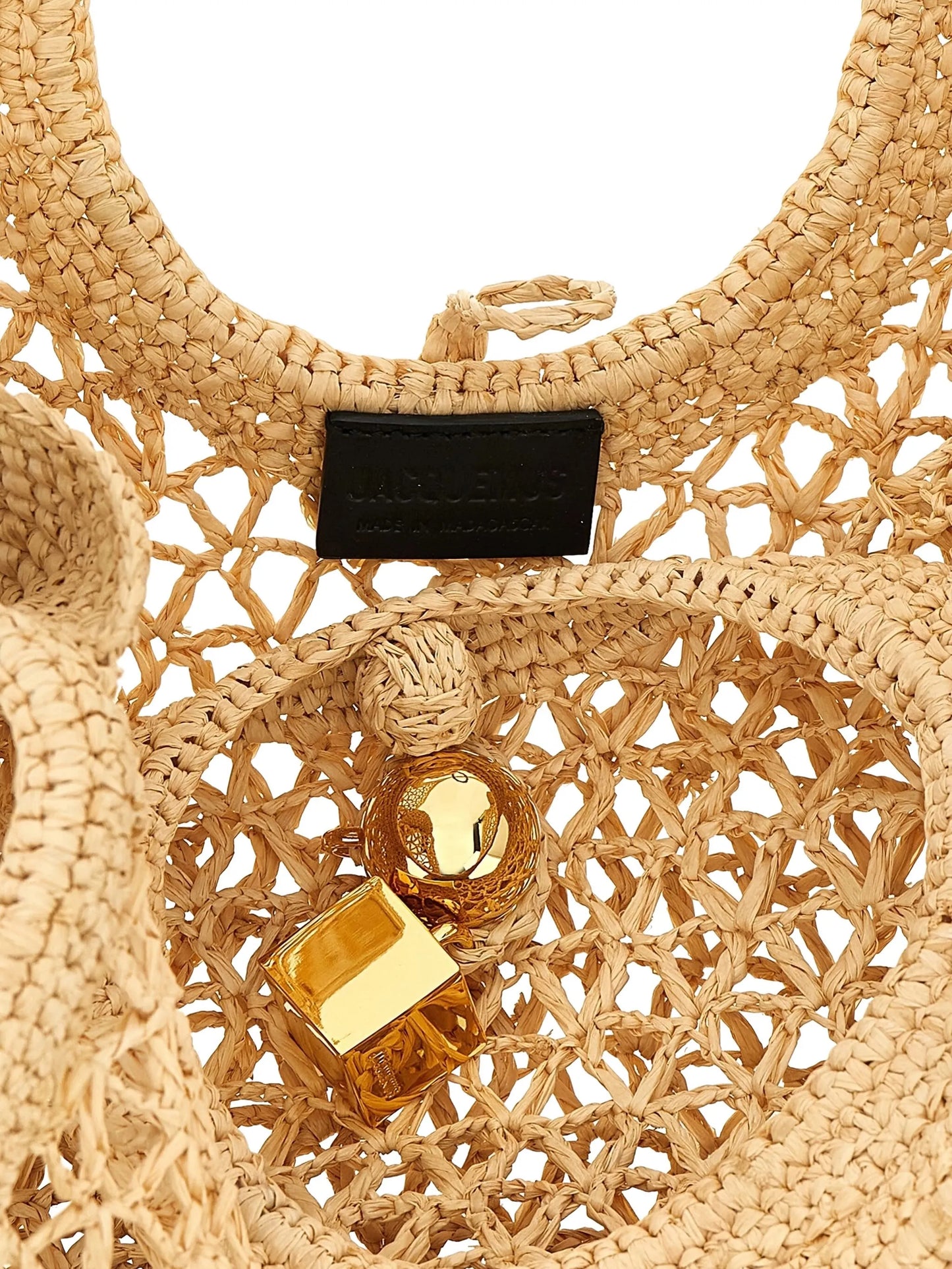 small The Spiaggia circular-handle crochet tote bag