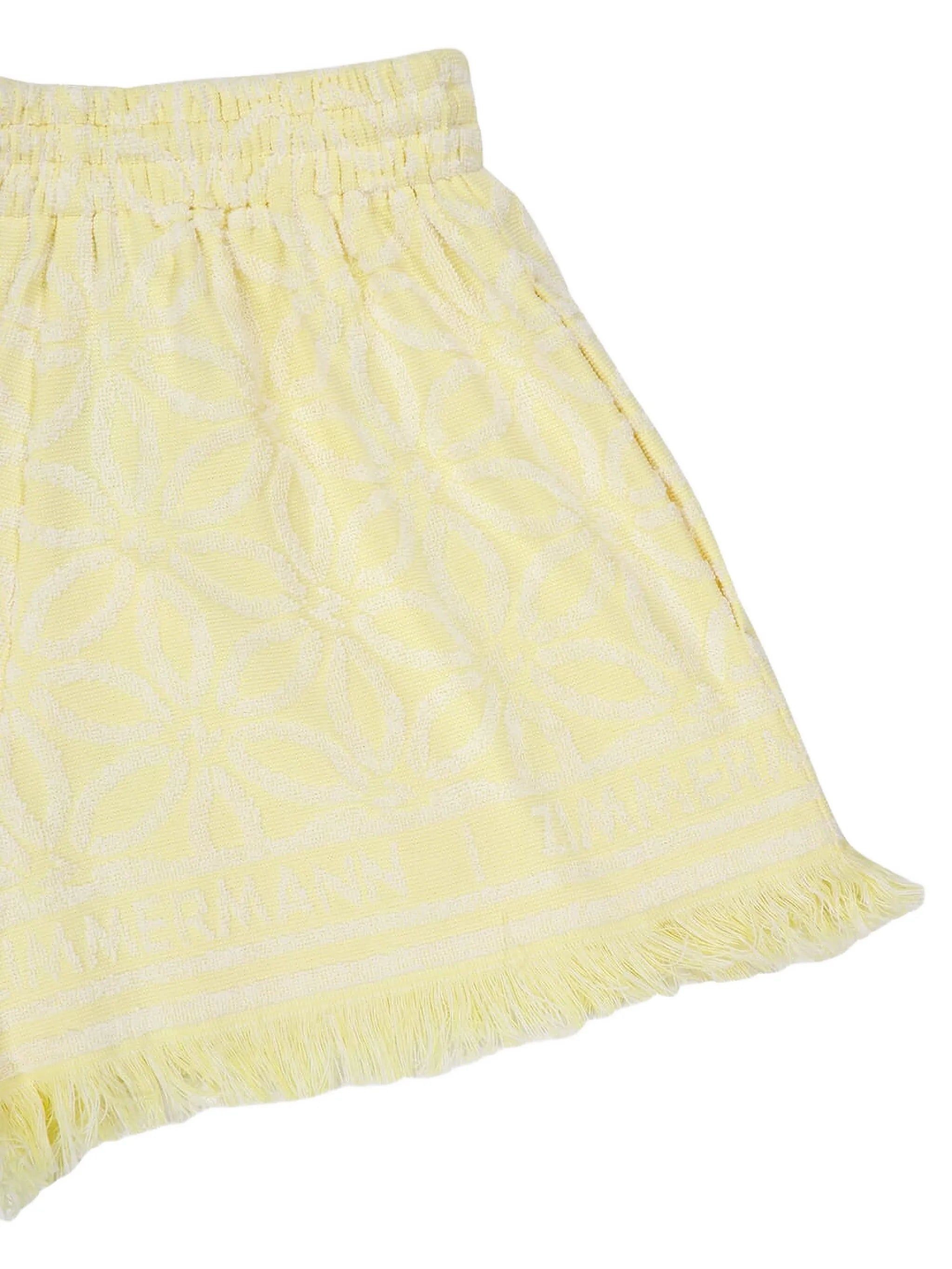 Coco fringed jacquard shorts
