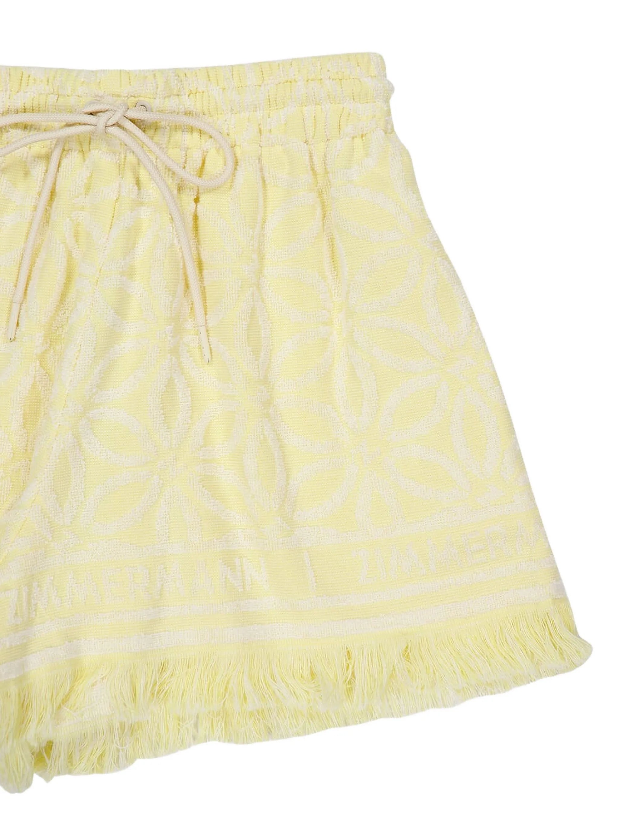 Coco fringed jacquard shorts