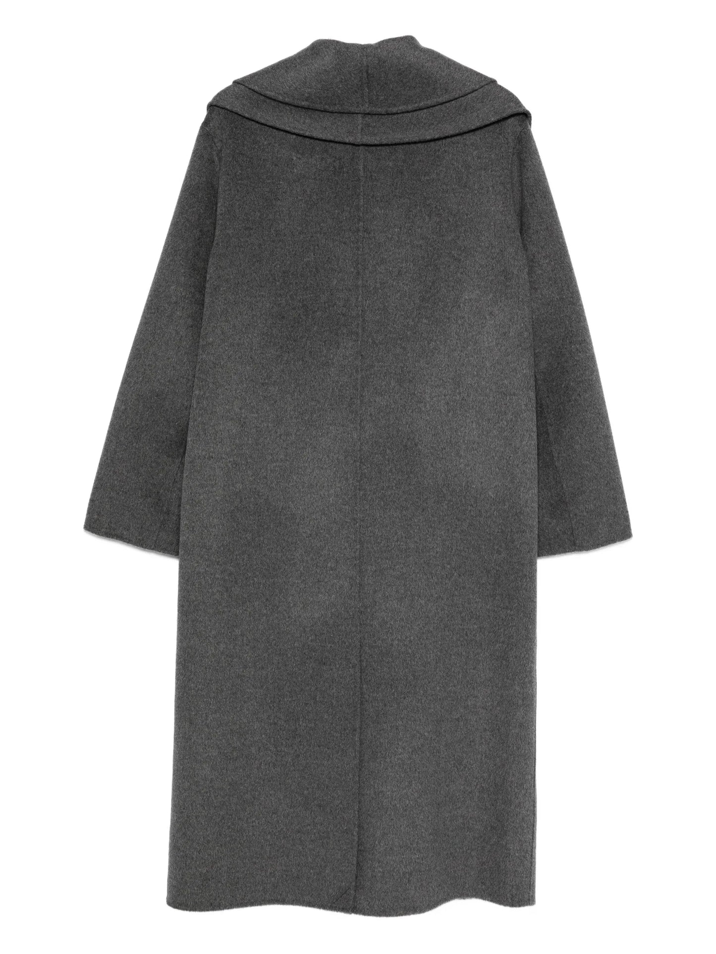 double-layered scarf coat