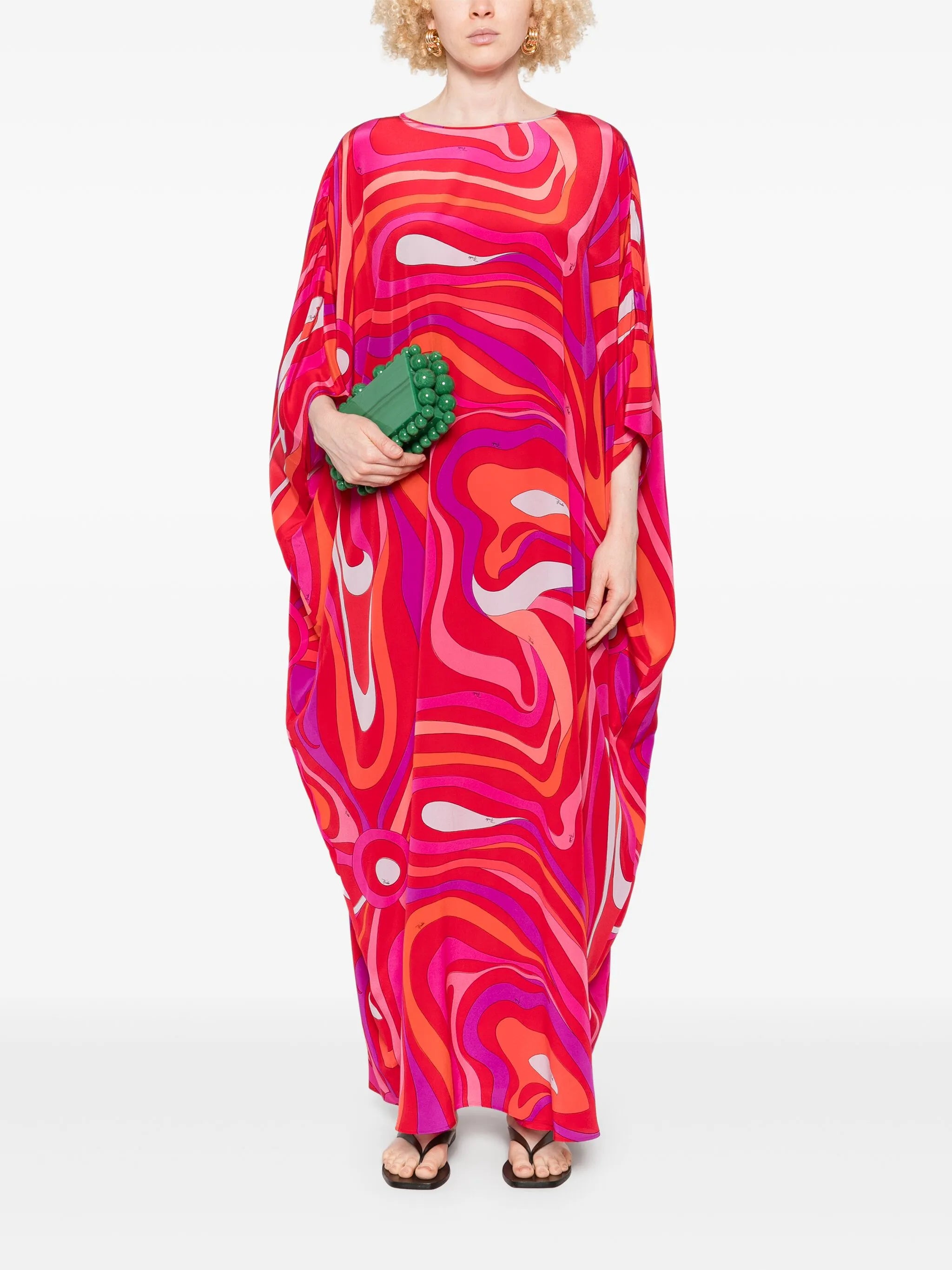 Marmo-print maxi dress