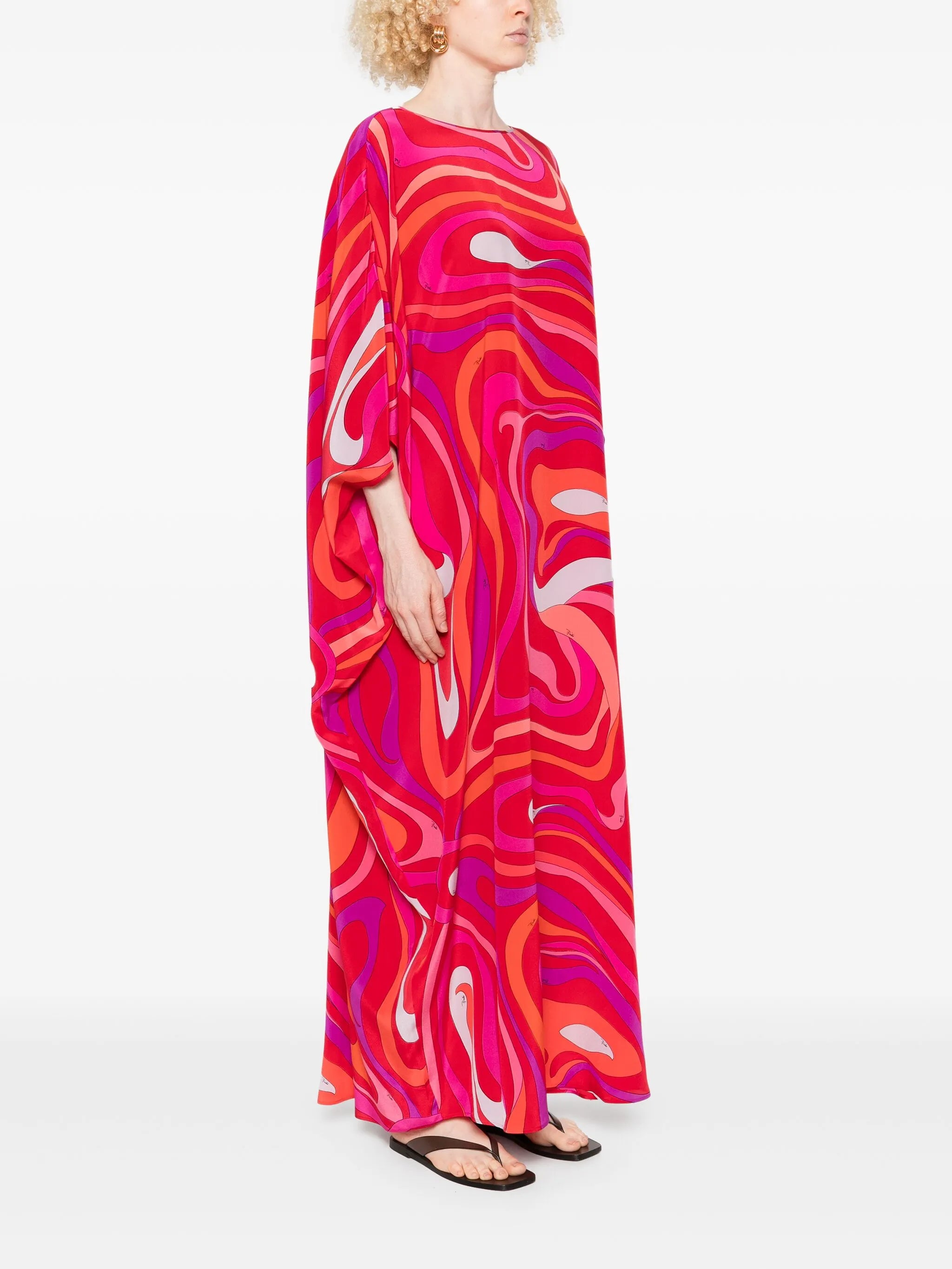 Marmo-print maxi dress