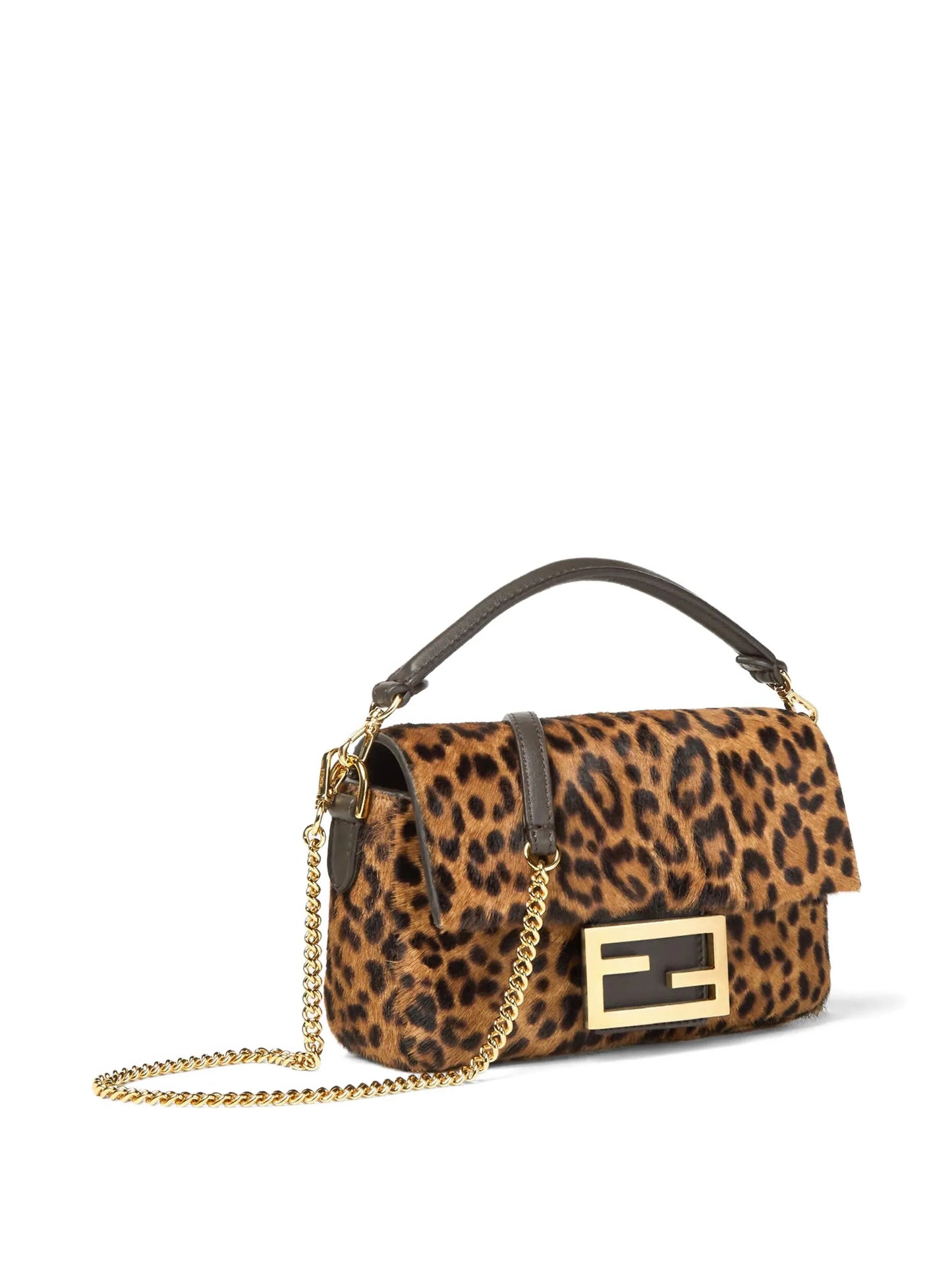 mini Baguette® leopard-print chain tote bag