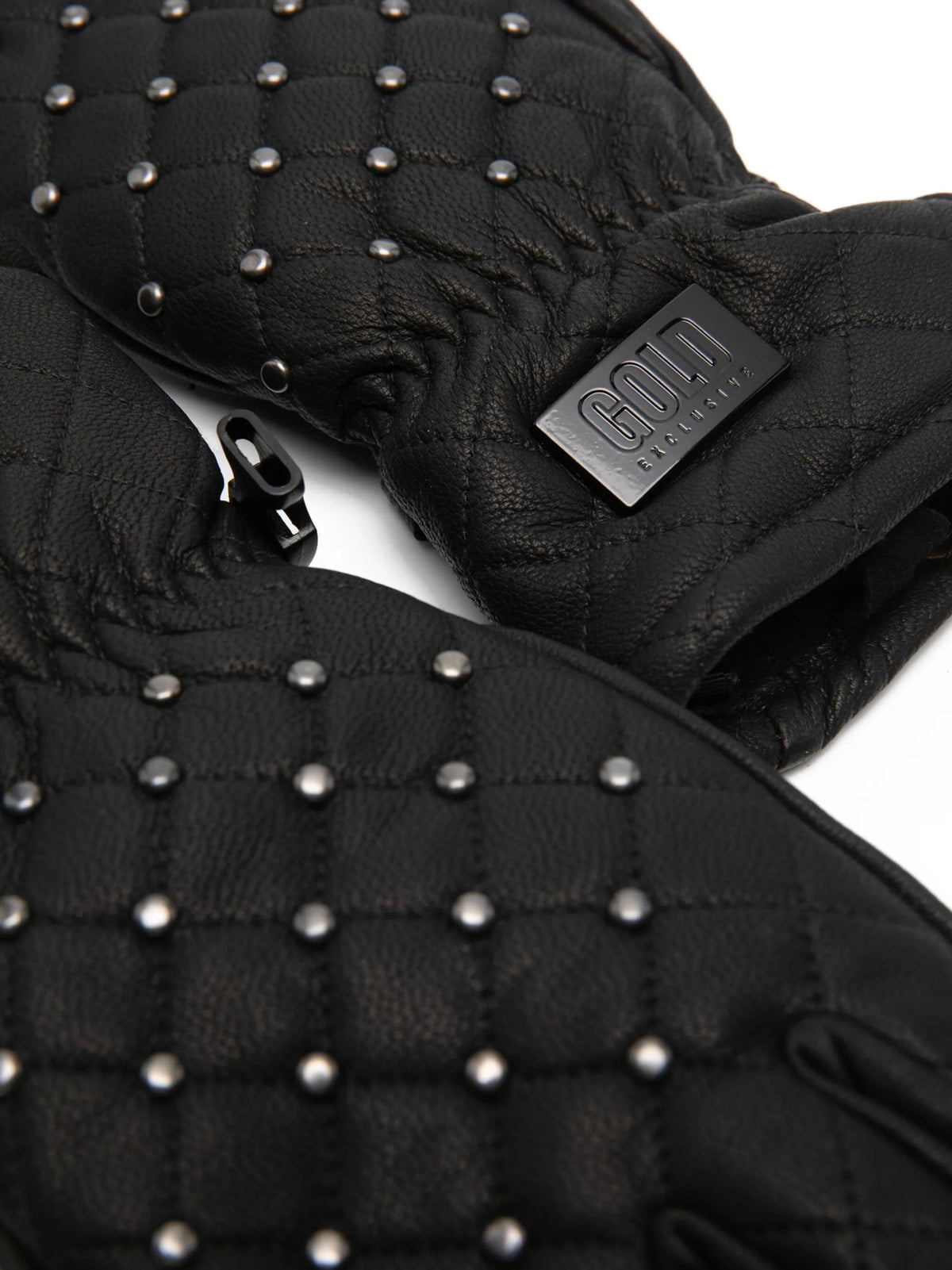 quilted embellished gloves