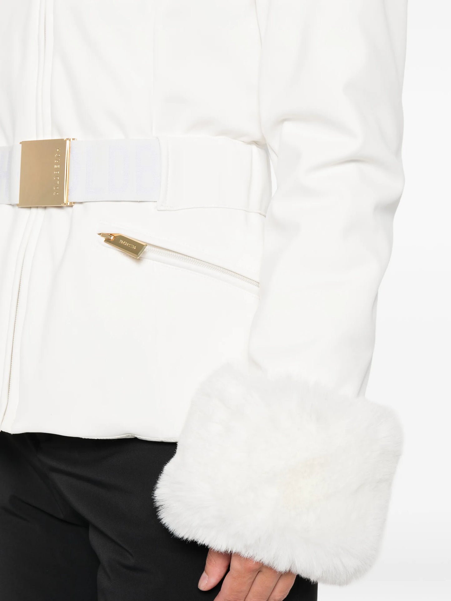faux-fur belted jacket