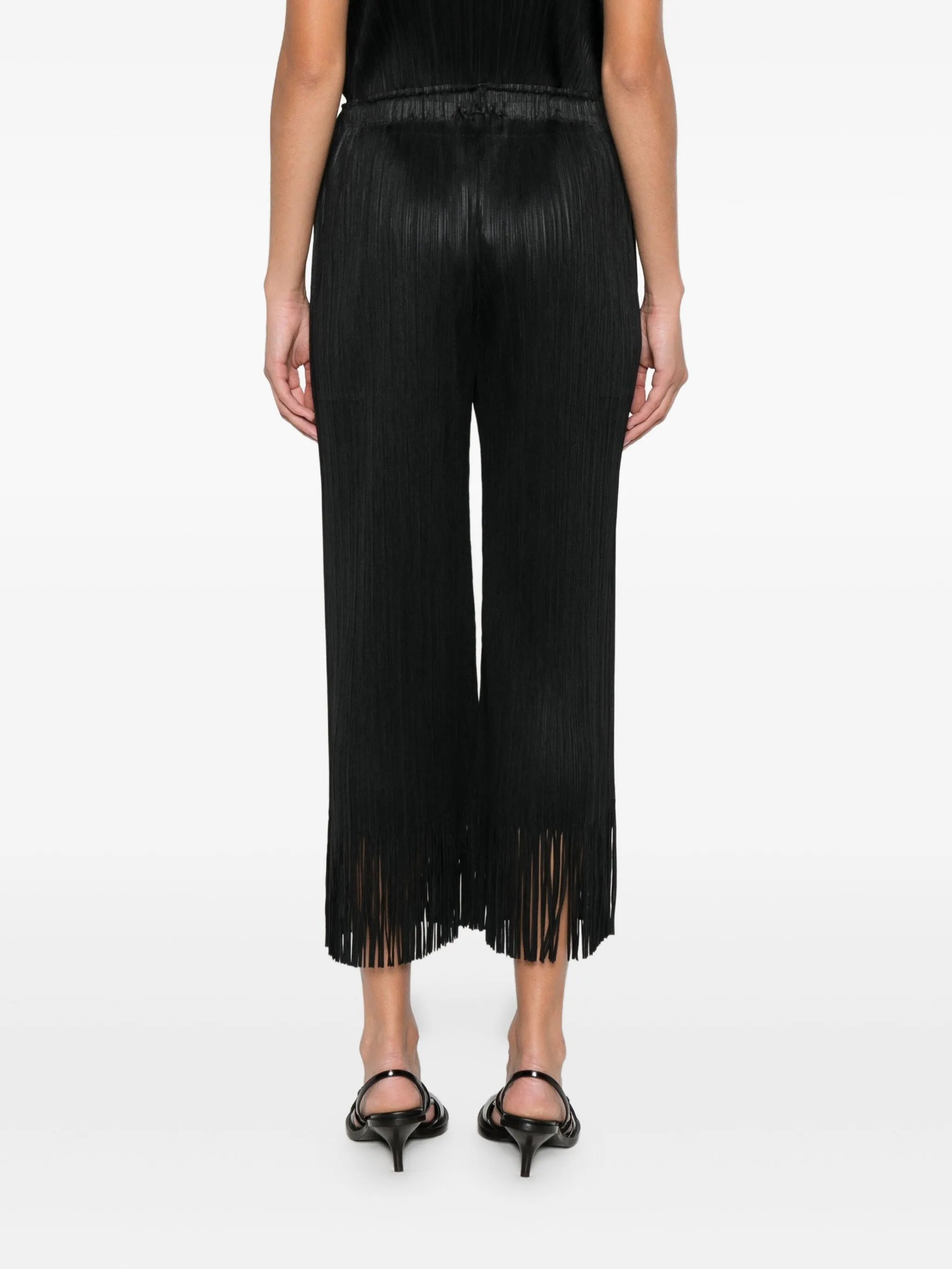 pleated fringe trousers