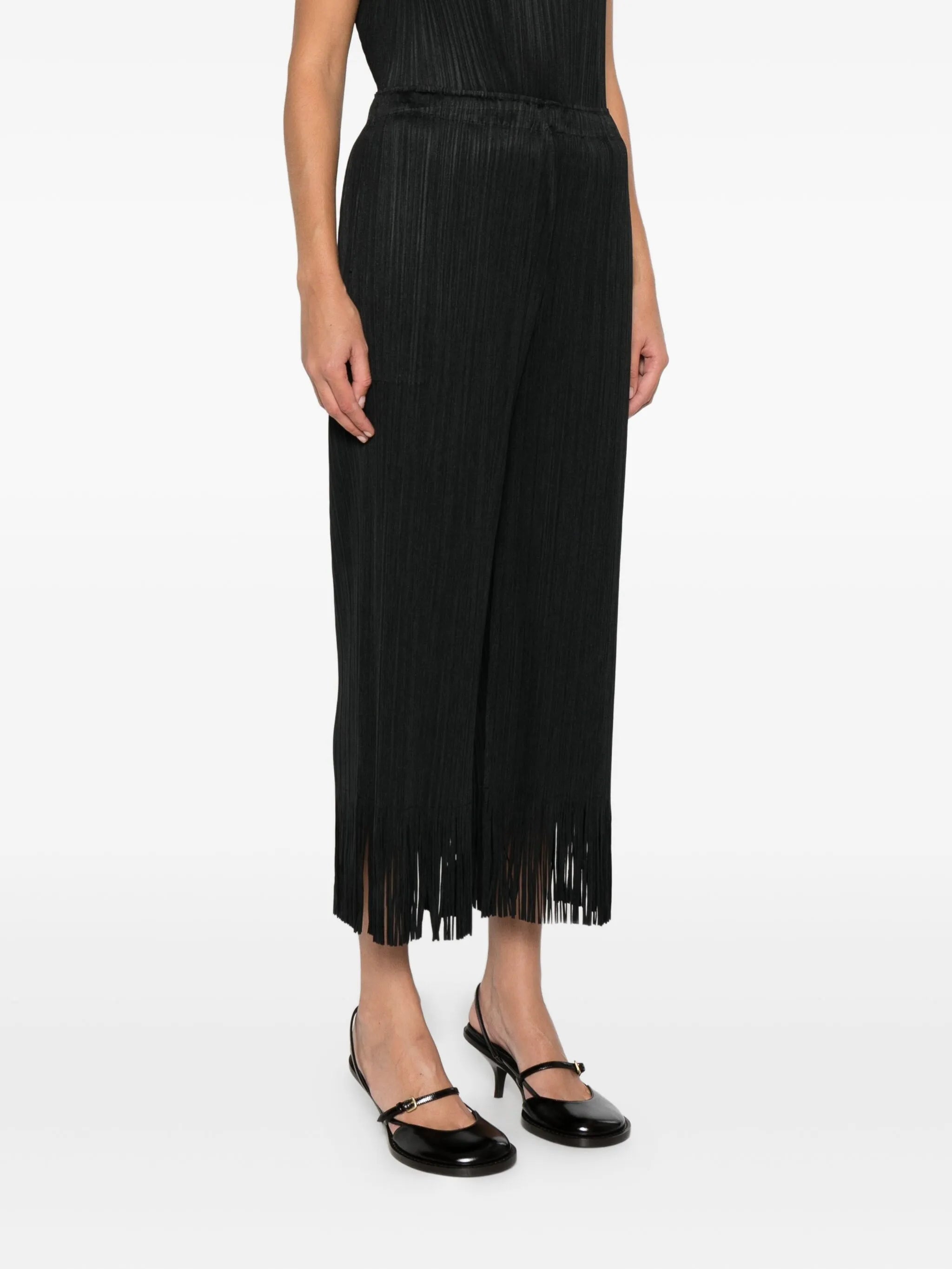 pleated fringe trousers