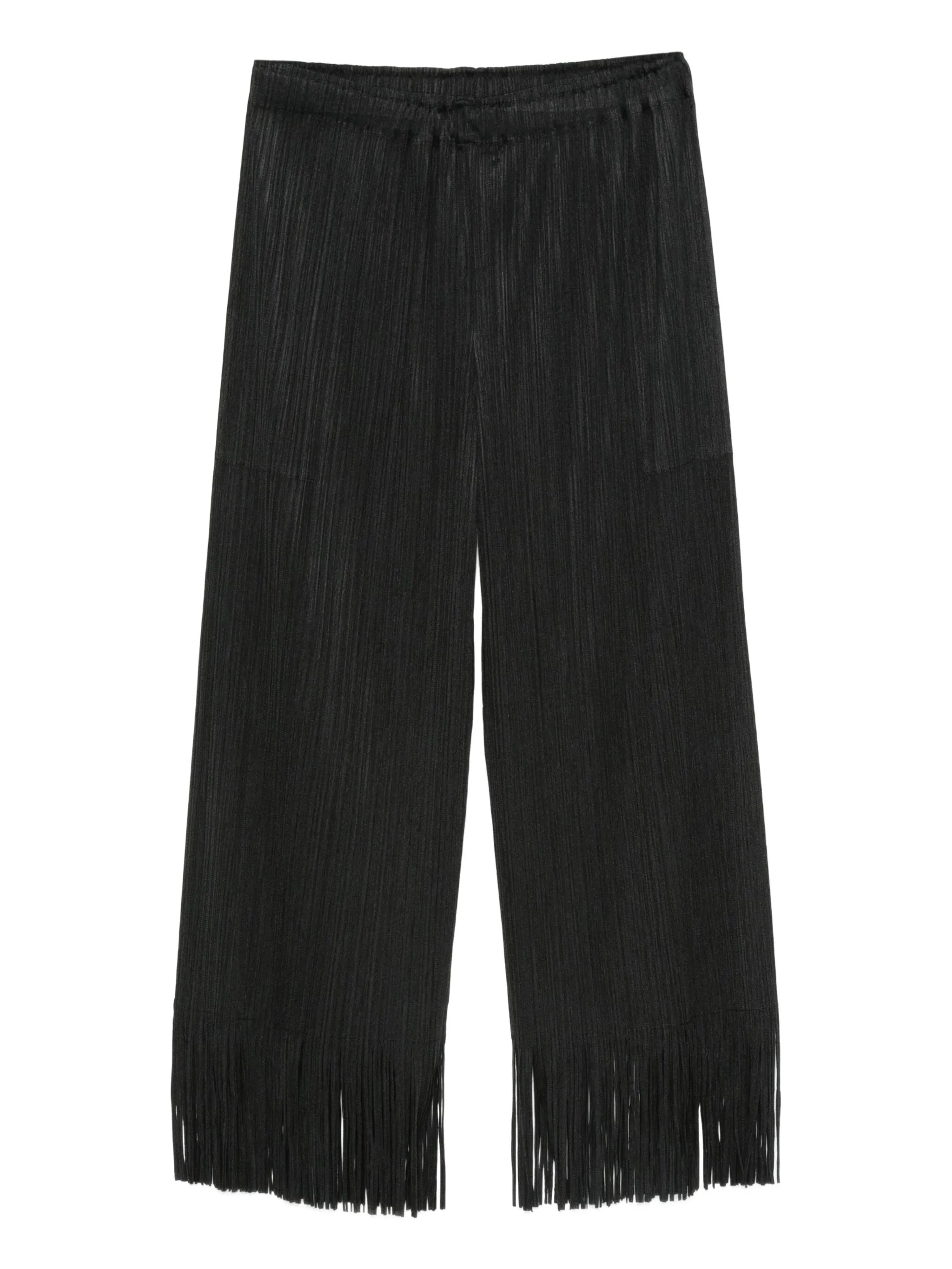 pleated fringe trousers