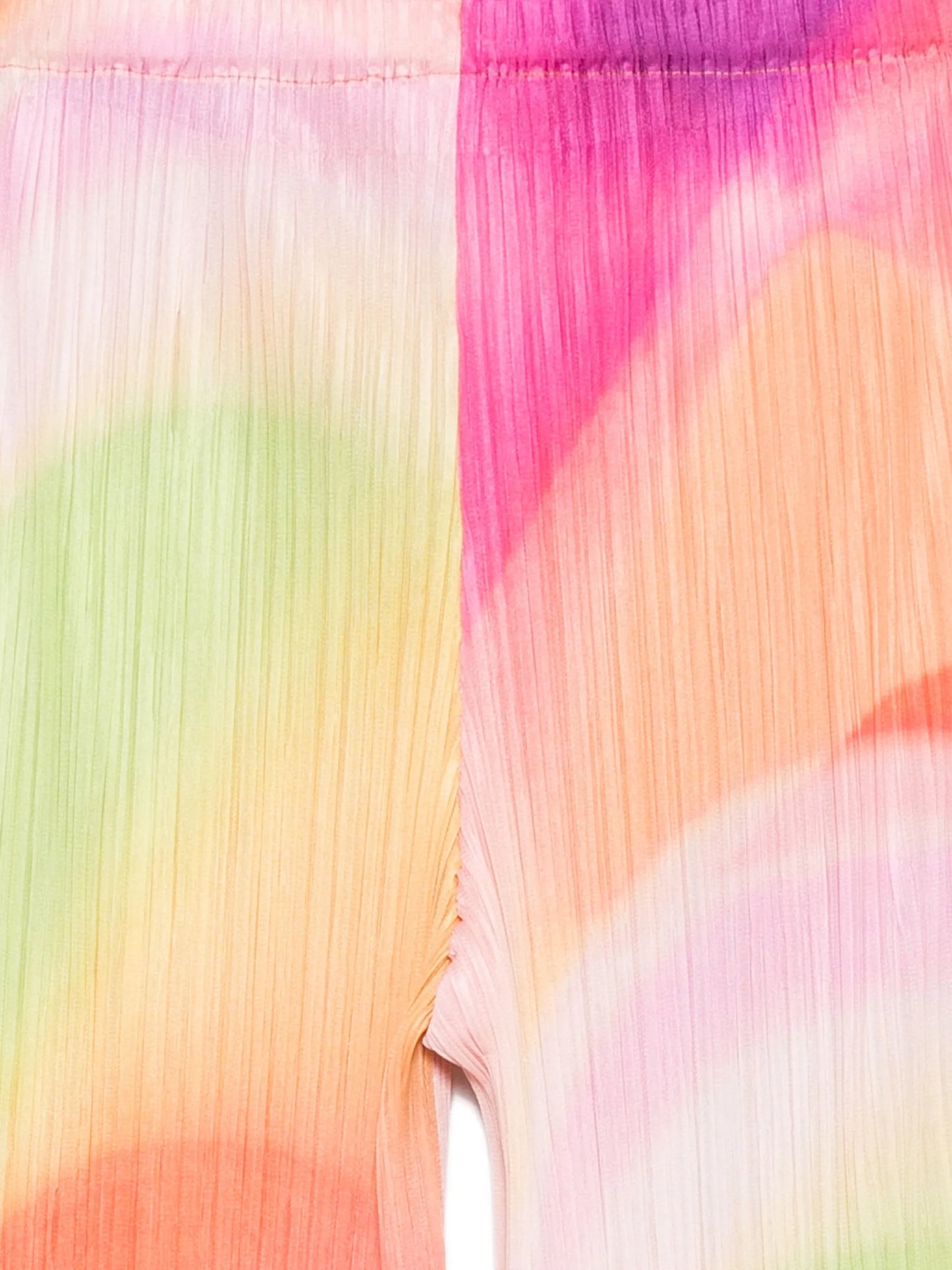 pleated straight-leg trousers