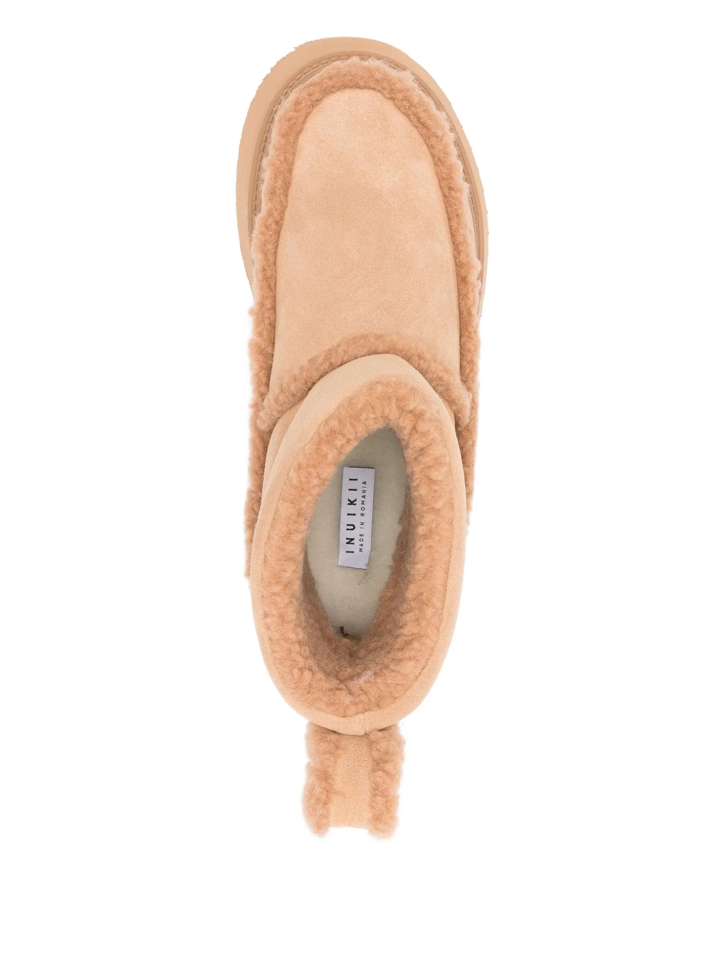 shearling-trim ankle boots