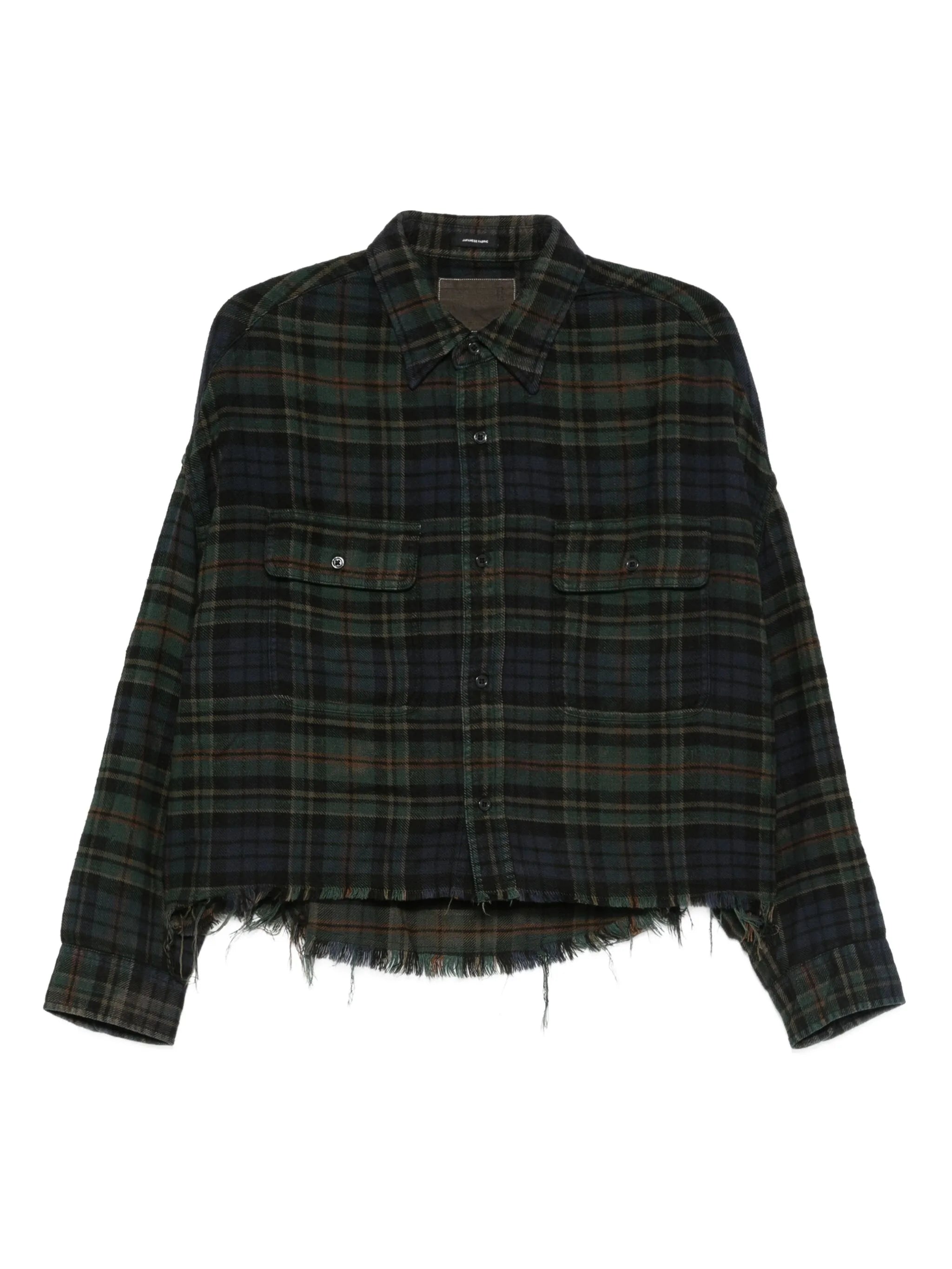 frayed plaid shirt