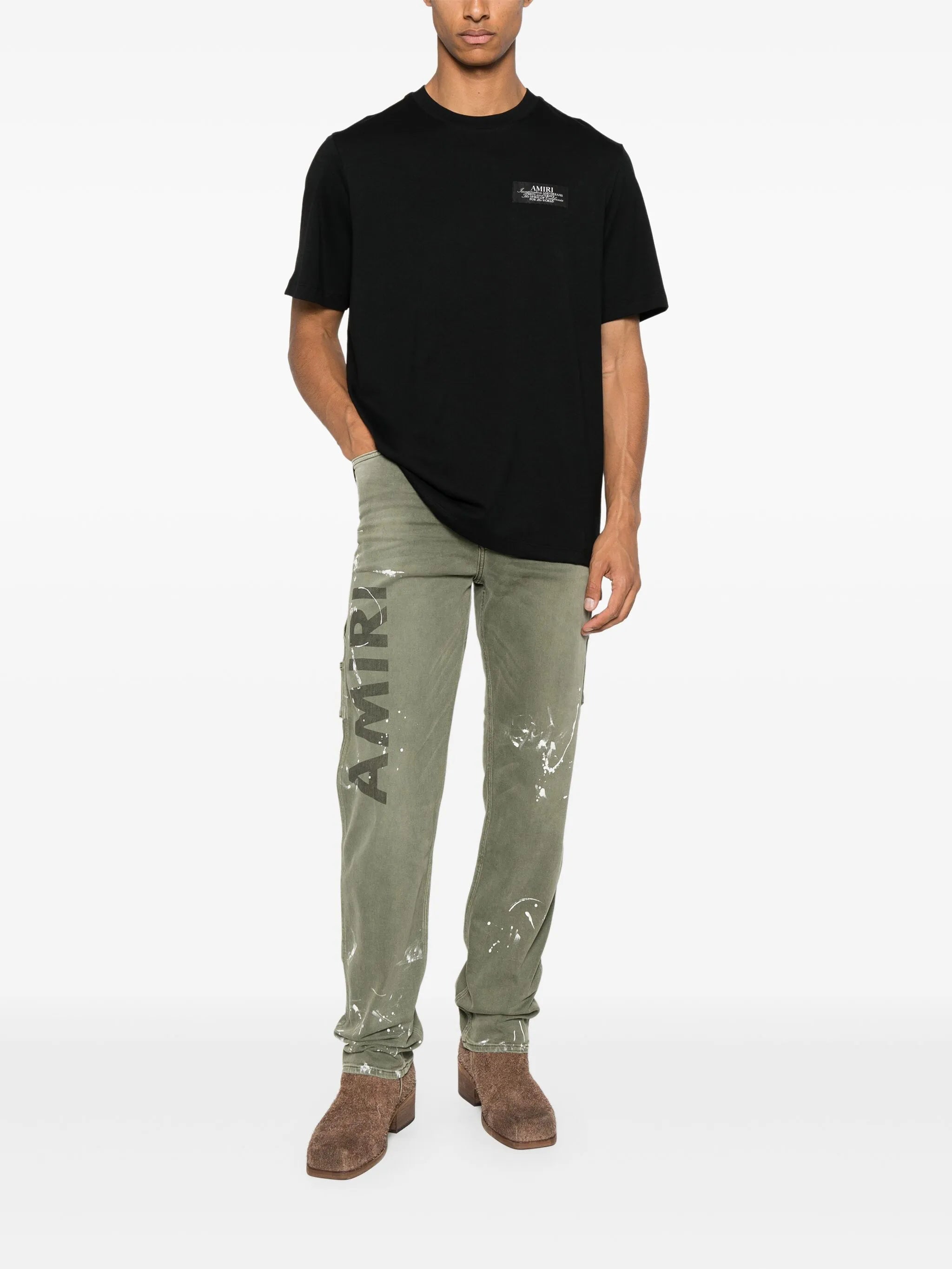 slogan-print T-shirt