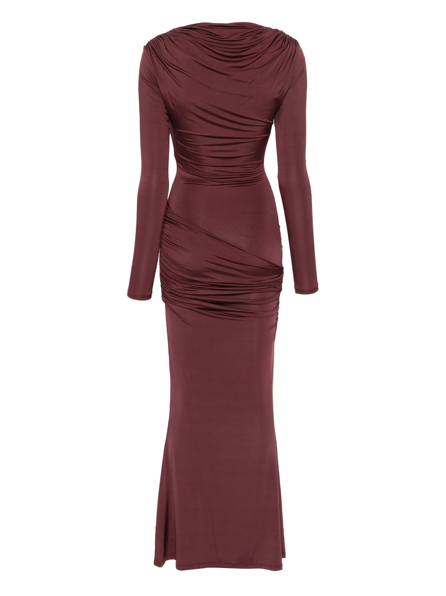draped maxi dress