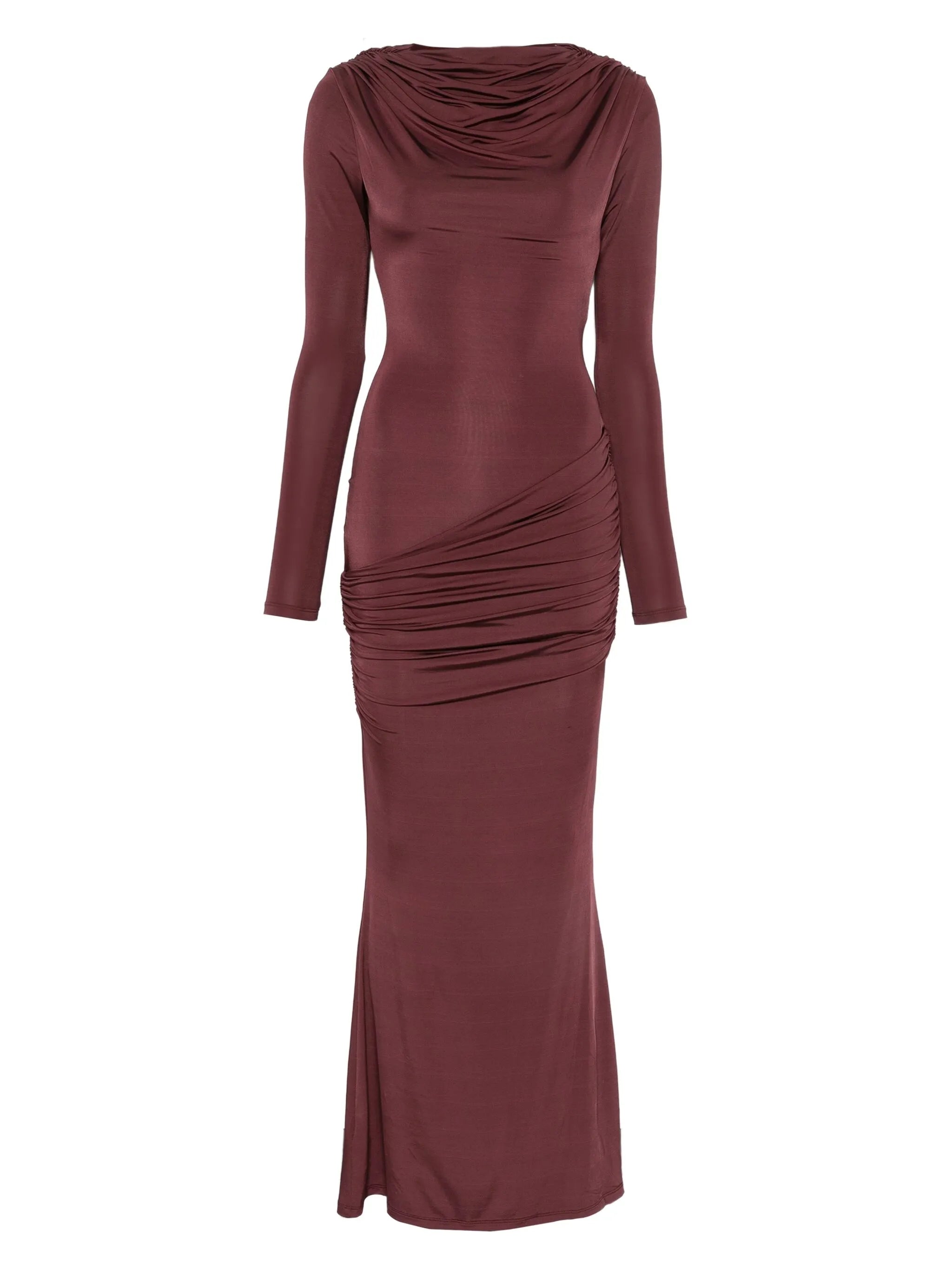 draped maxi dress