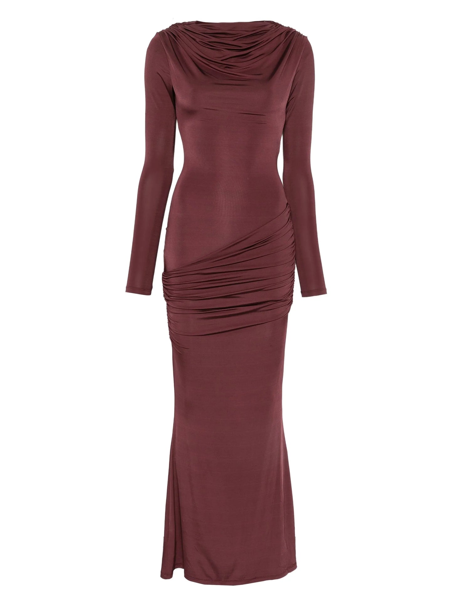 draped maxi dress