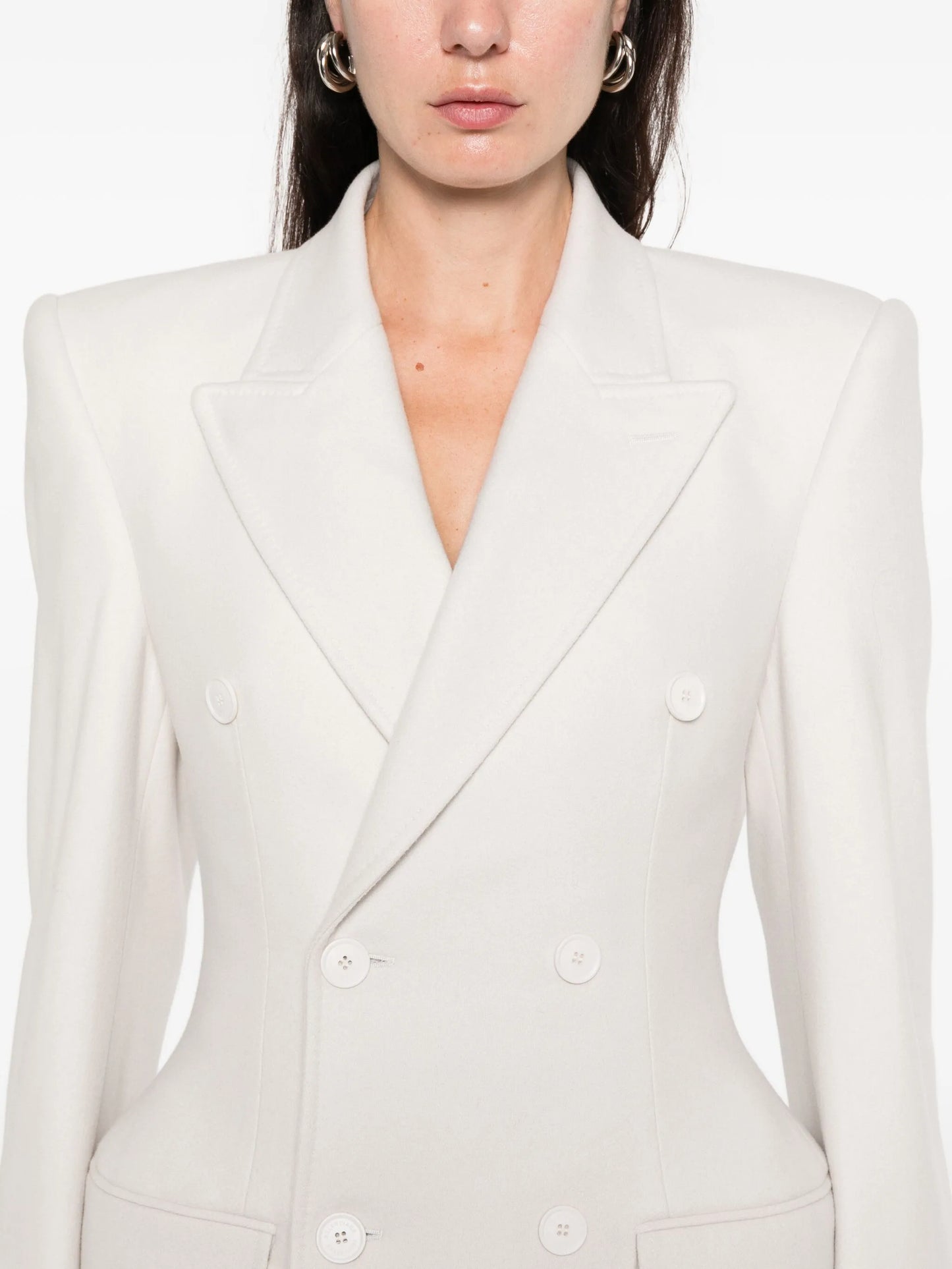 double-breasted hourglass blazer