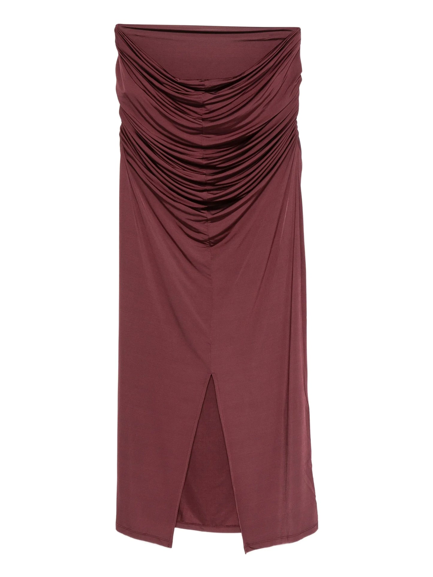 draped midi skirt