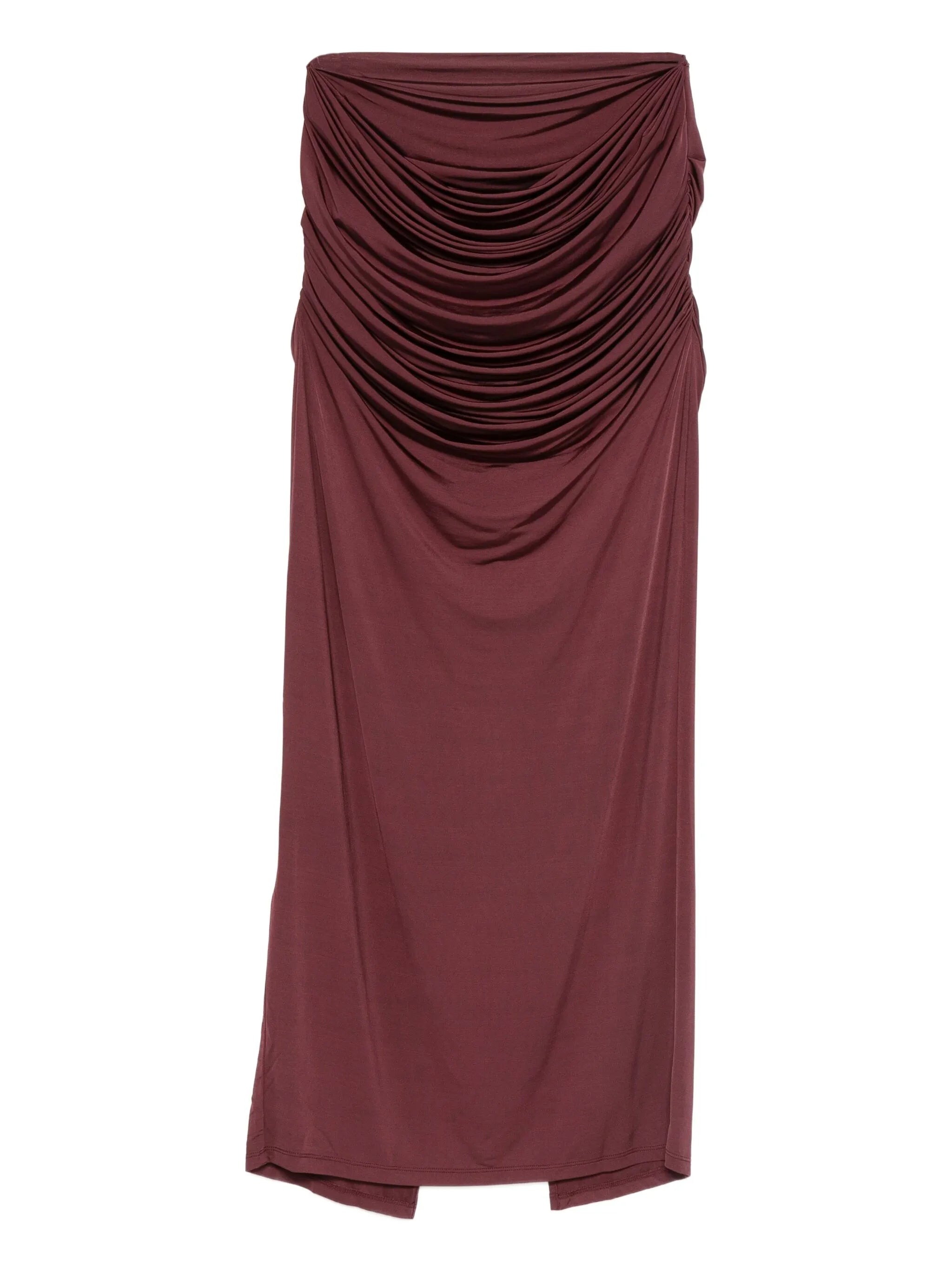 draped midi skirt