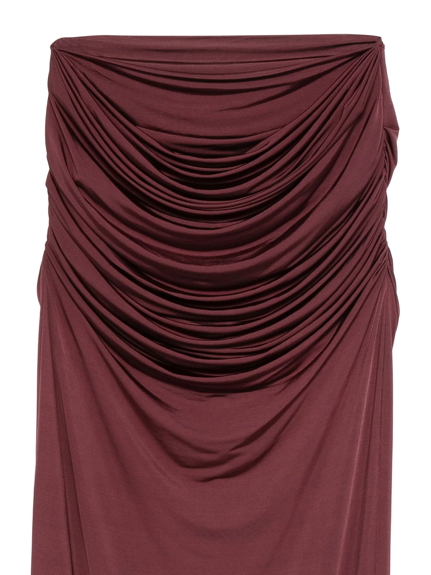 draped midi skirt