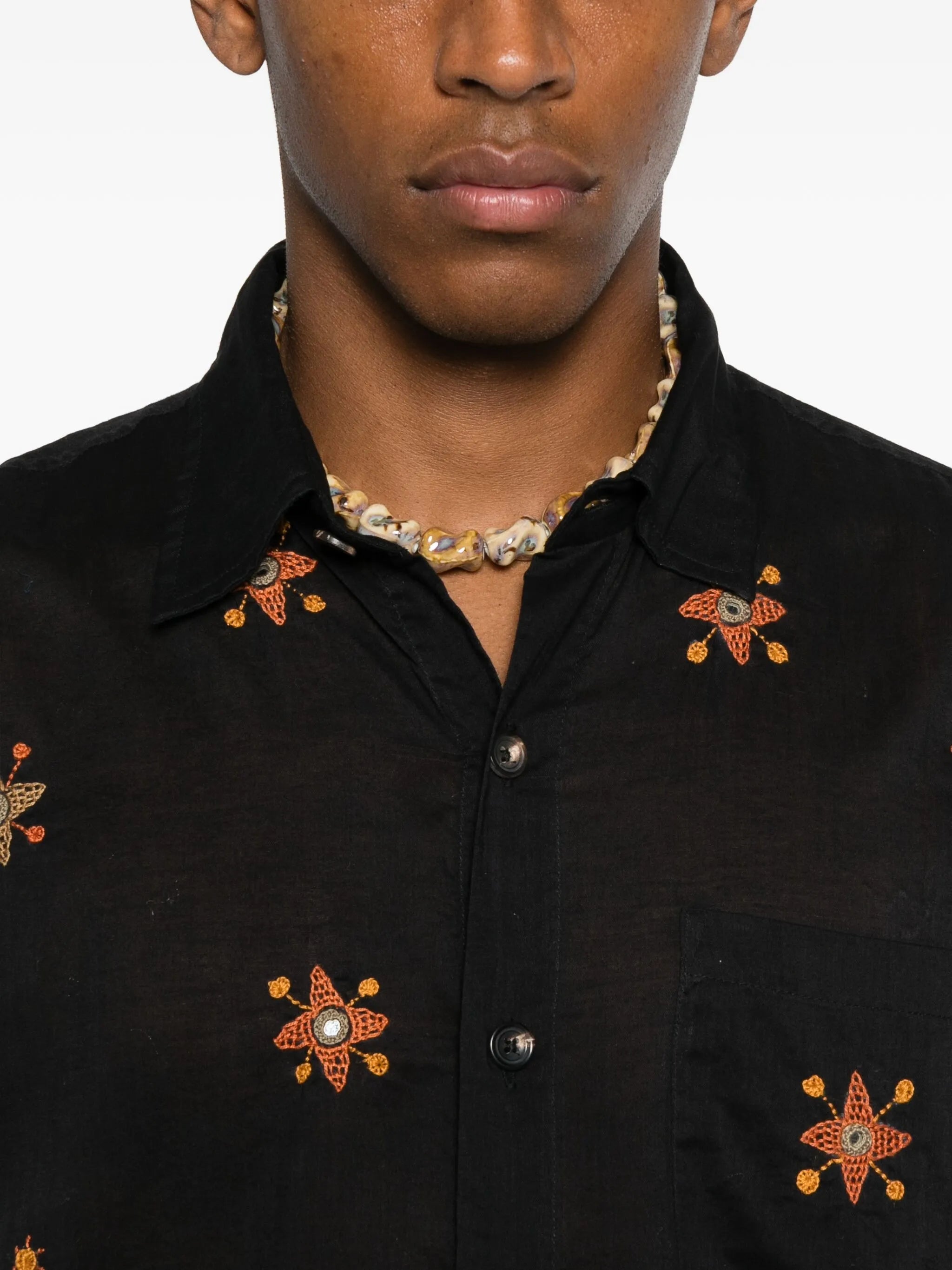 star-embroidered shirt