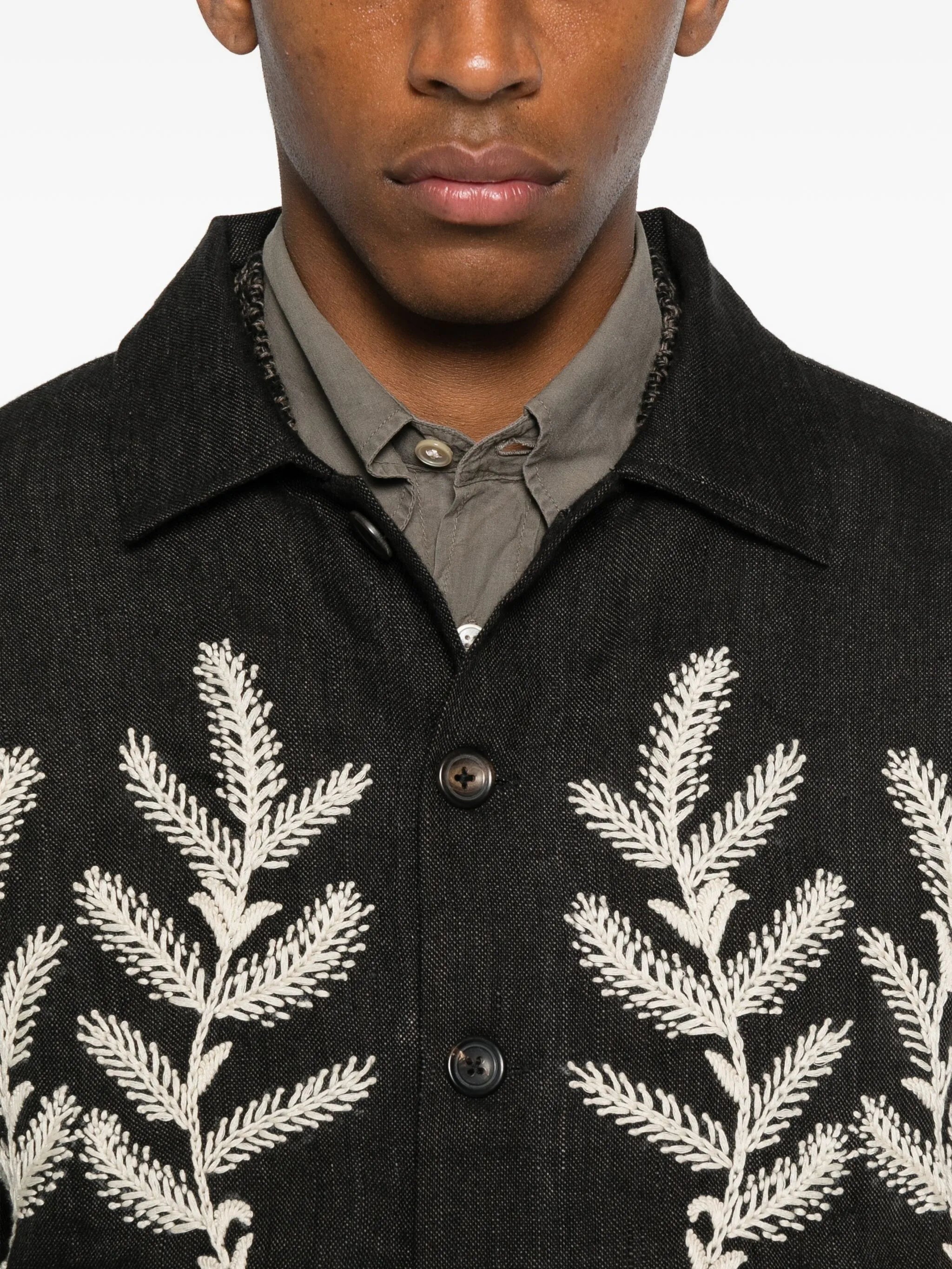 embroidered-sprig jacket