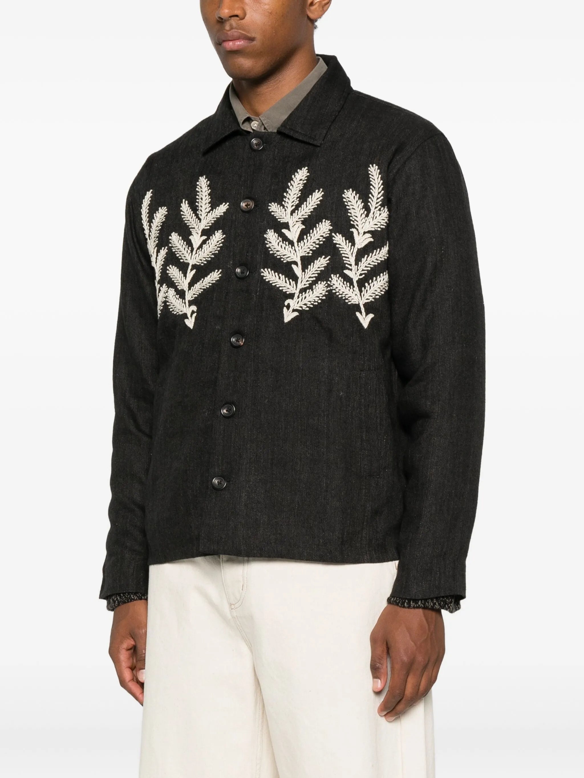 embroidered-sprig jacket