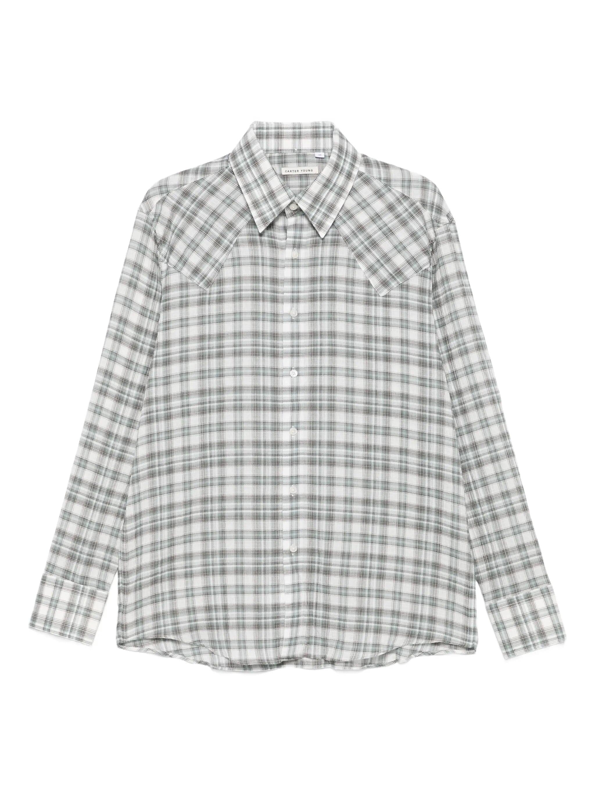 plaid button-up shirt