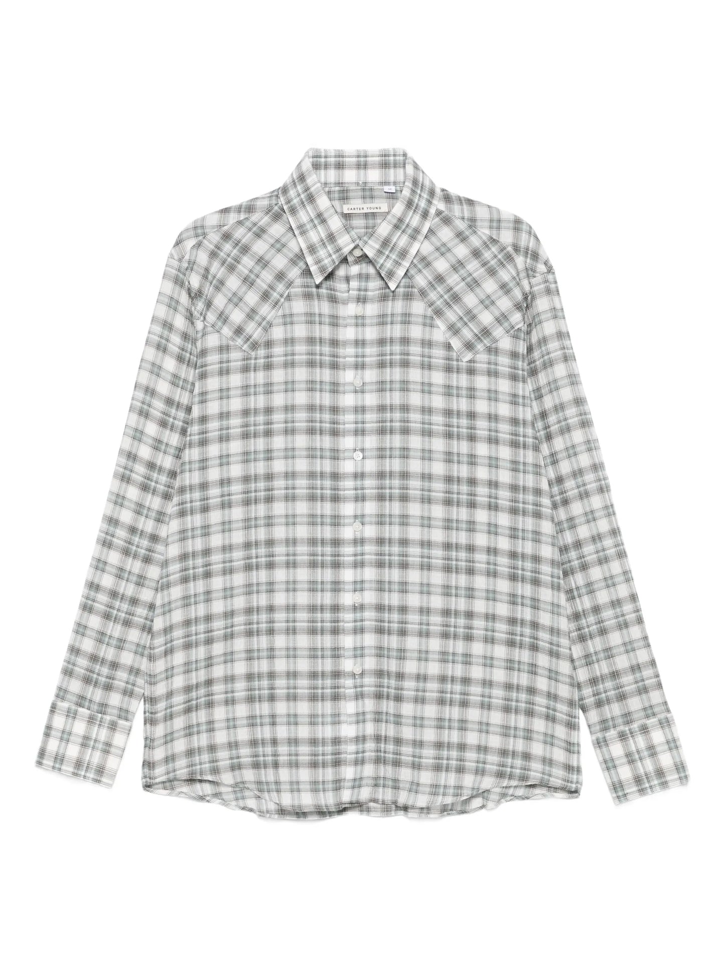 plaid button-up shirt