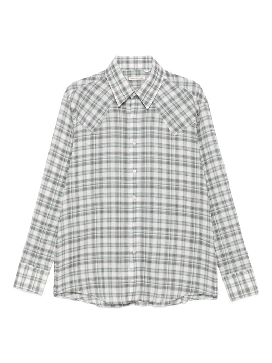 plaid button-up shirt