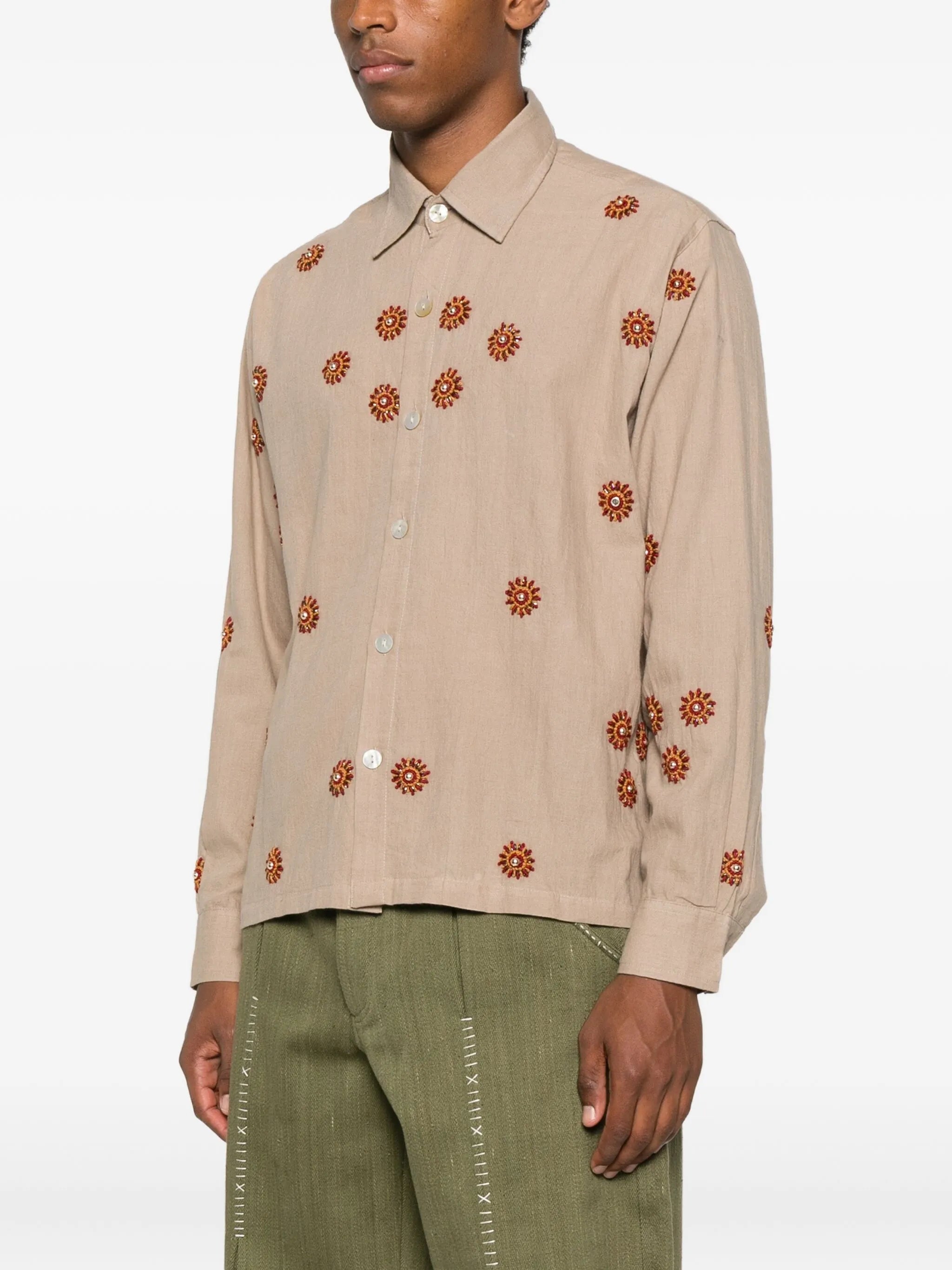 embroidered floral shirt