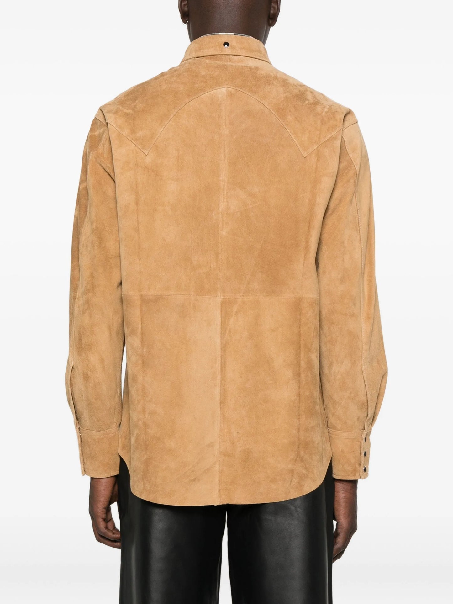 Western-style suede shirt