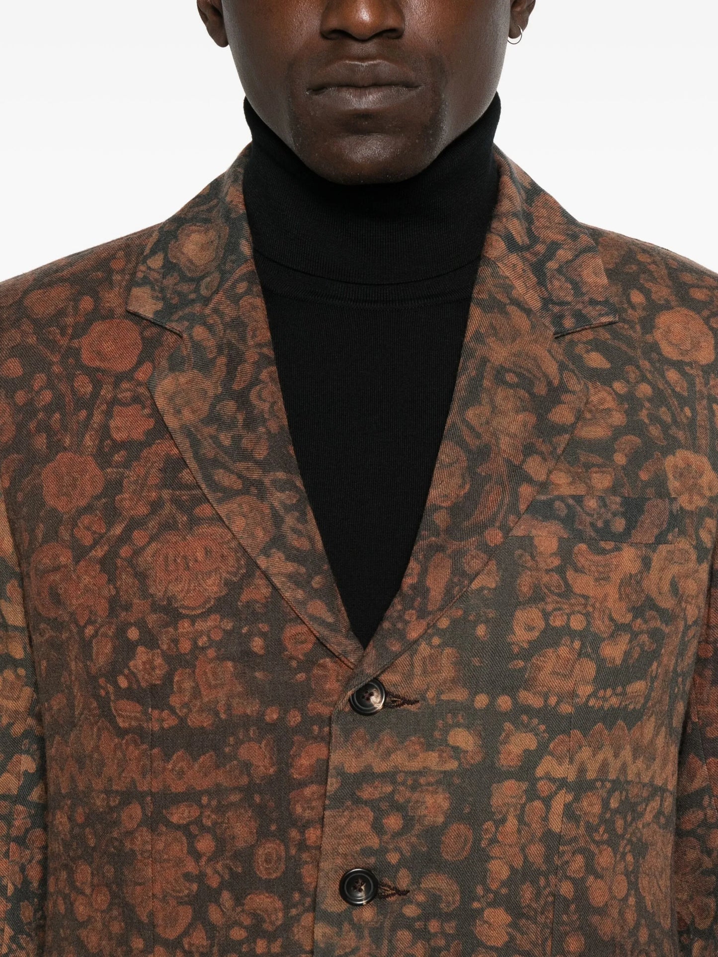 floral-pattern blazer