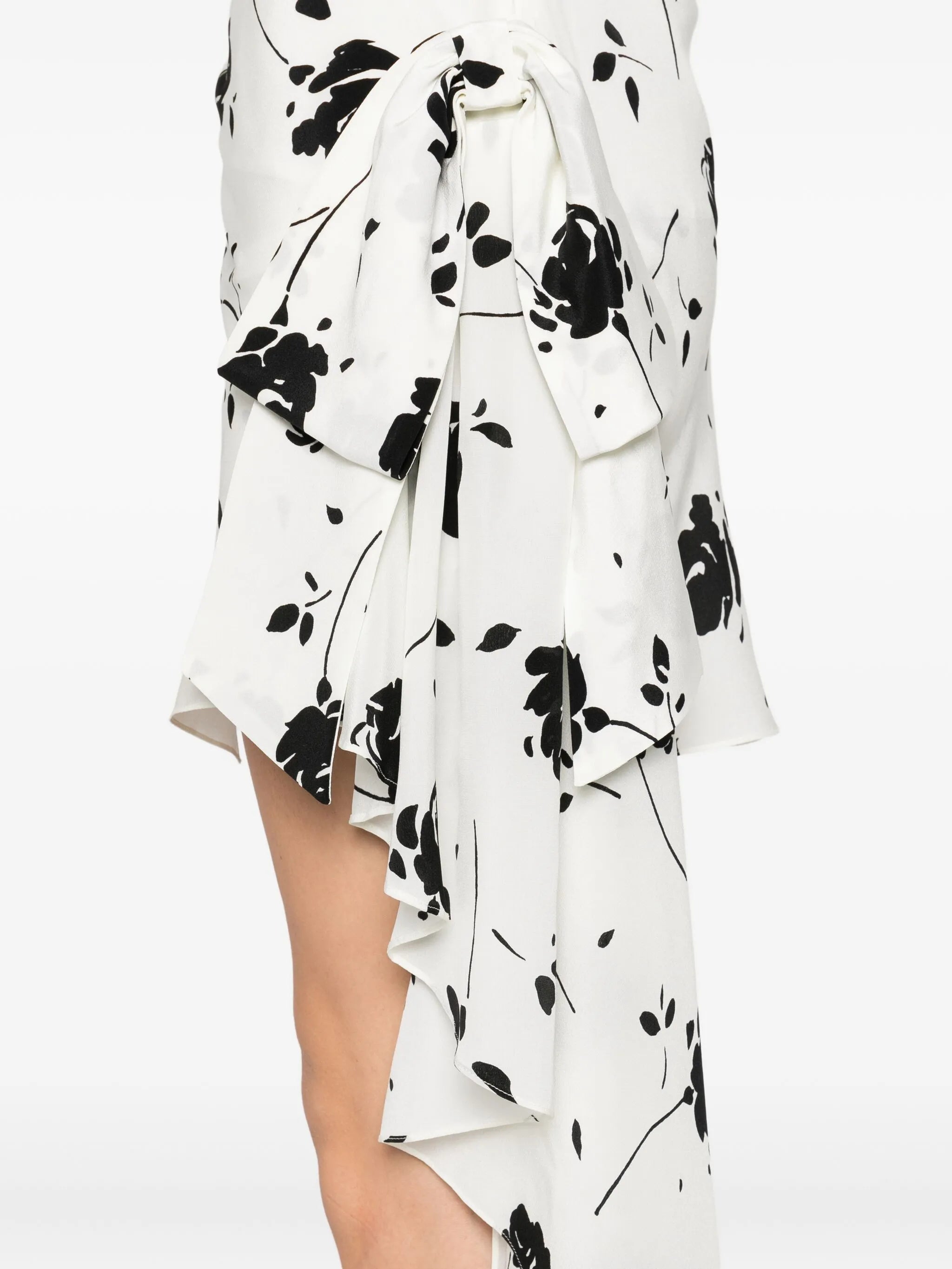 floral-print one-shoulder dress