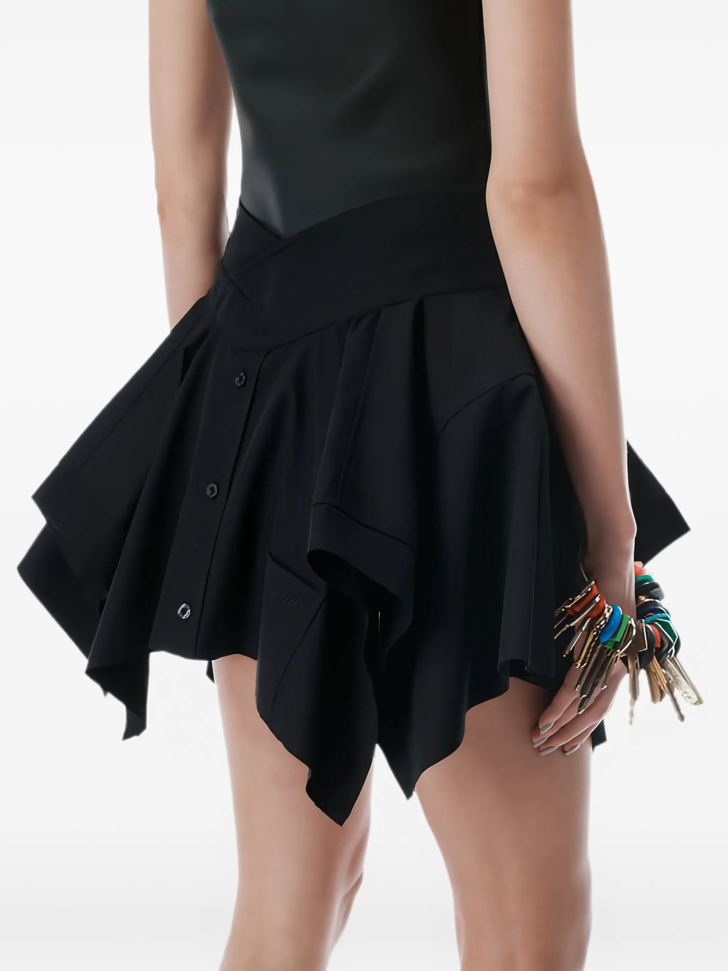 asymmetric mini skirt