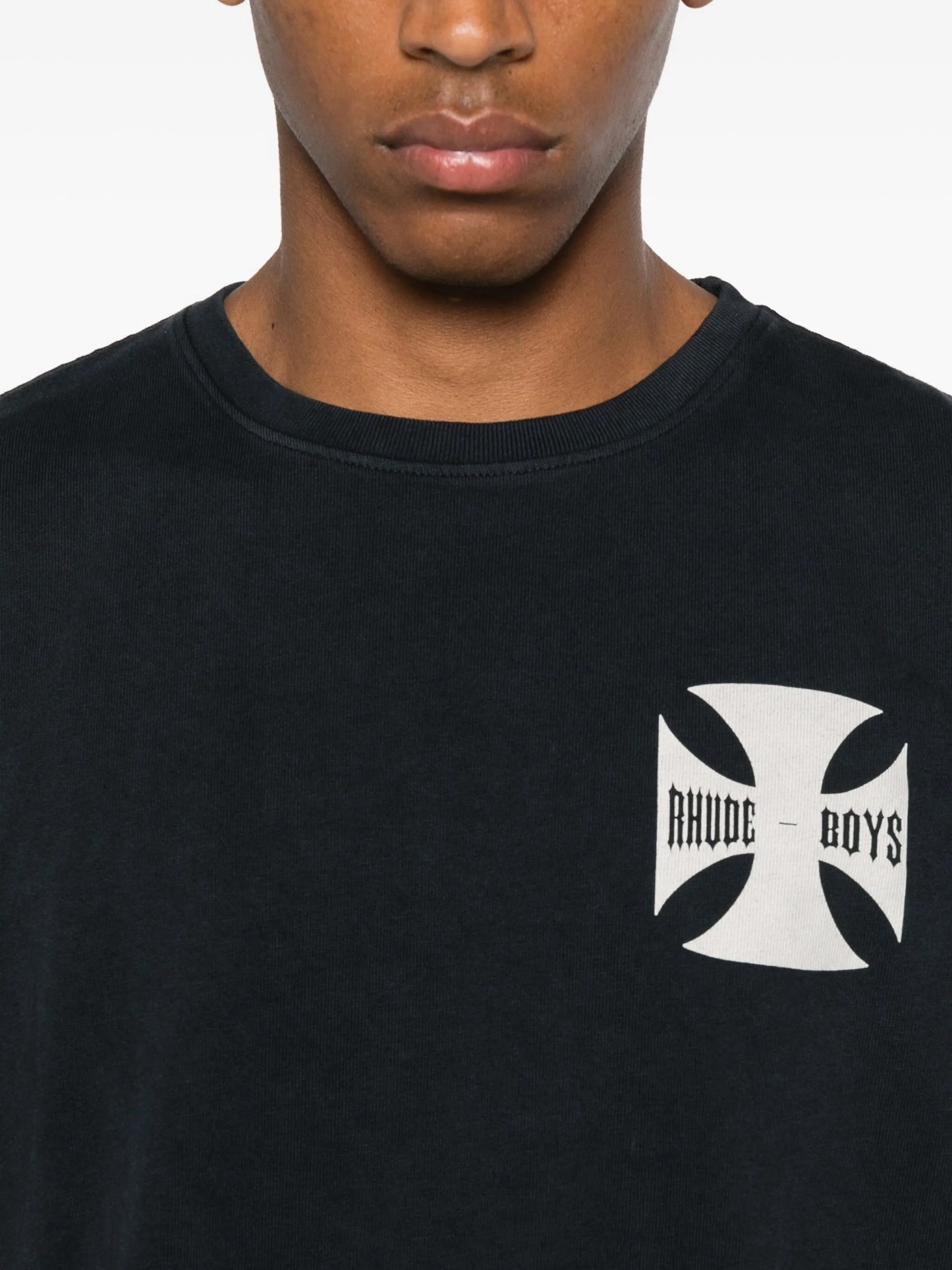 cross-embellished T-shirt