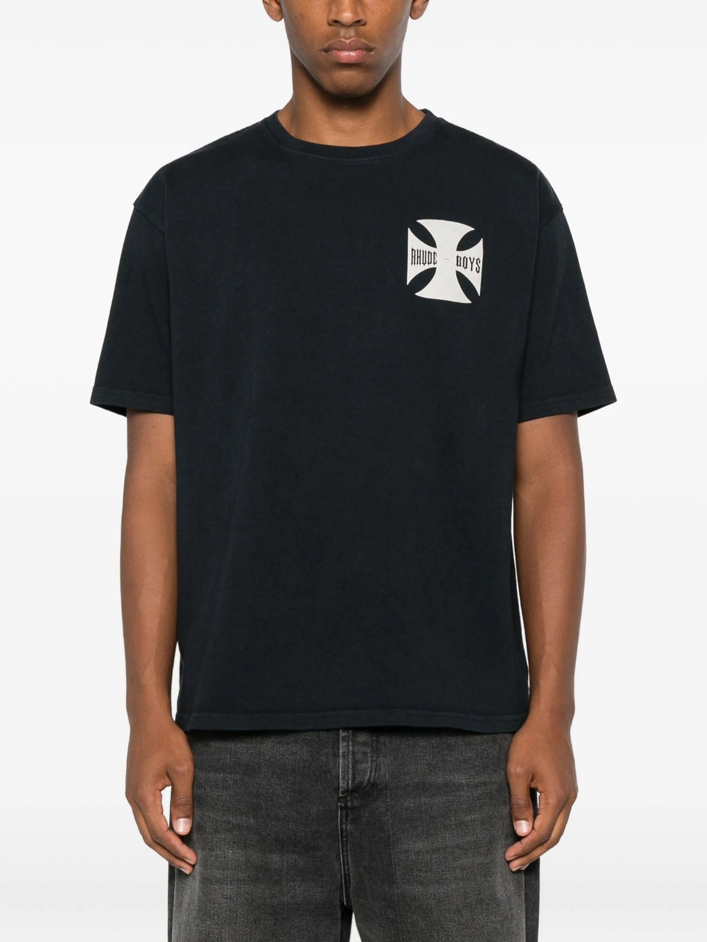 cross-embellished T-shirt