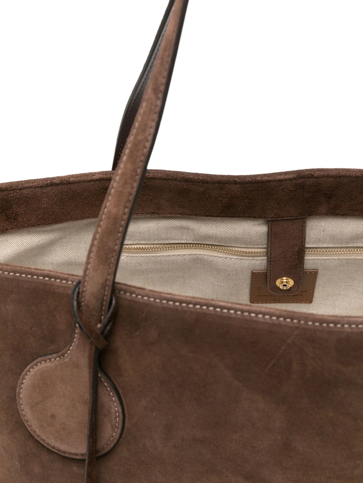 large suede tote bag