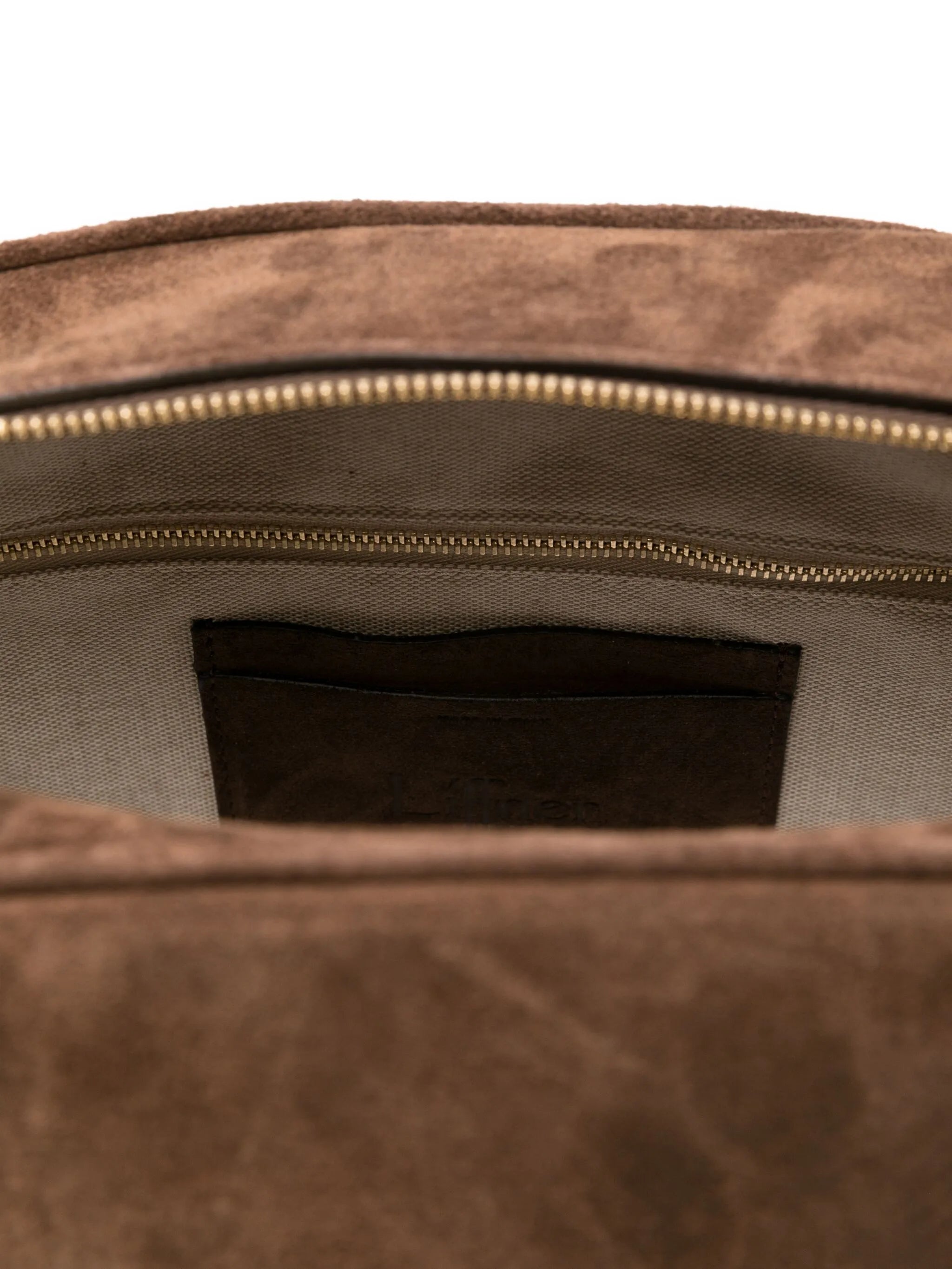 suede tote bag