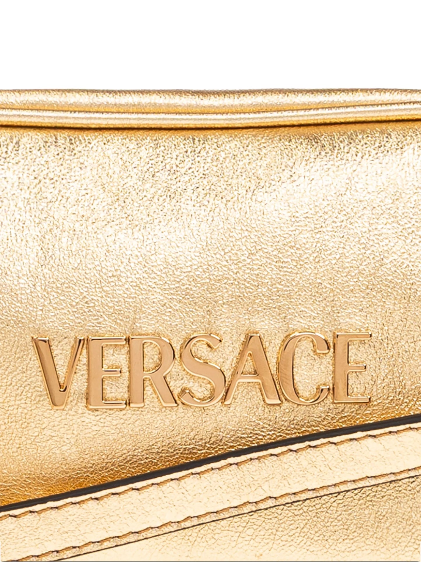 metallic leather shoulder bag