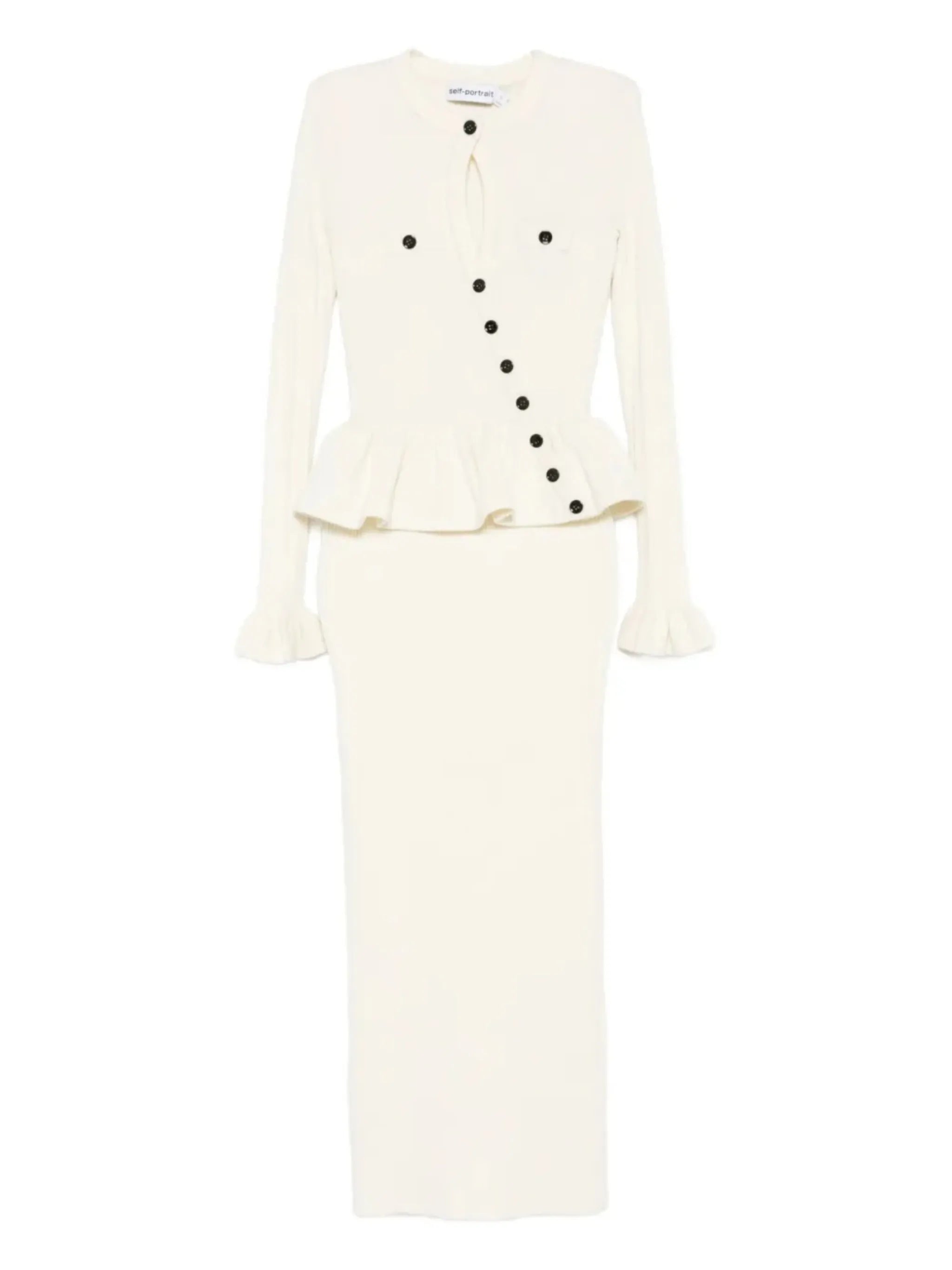 knitted asymmetric midi dress