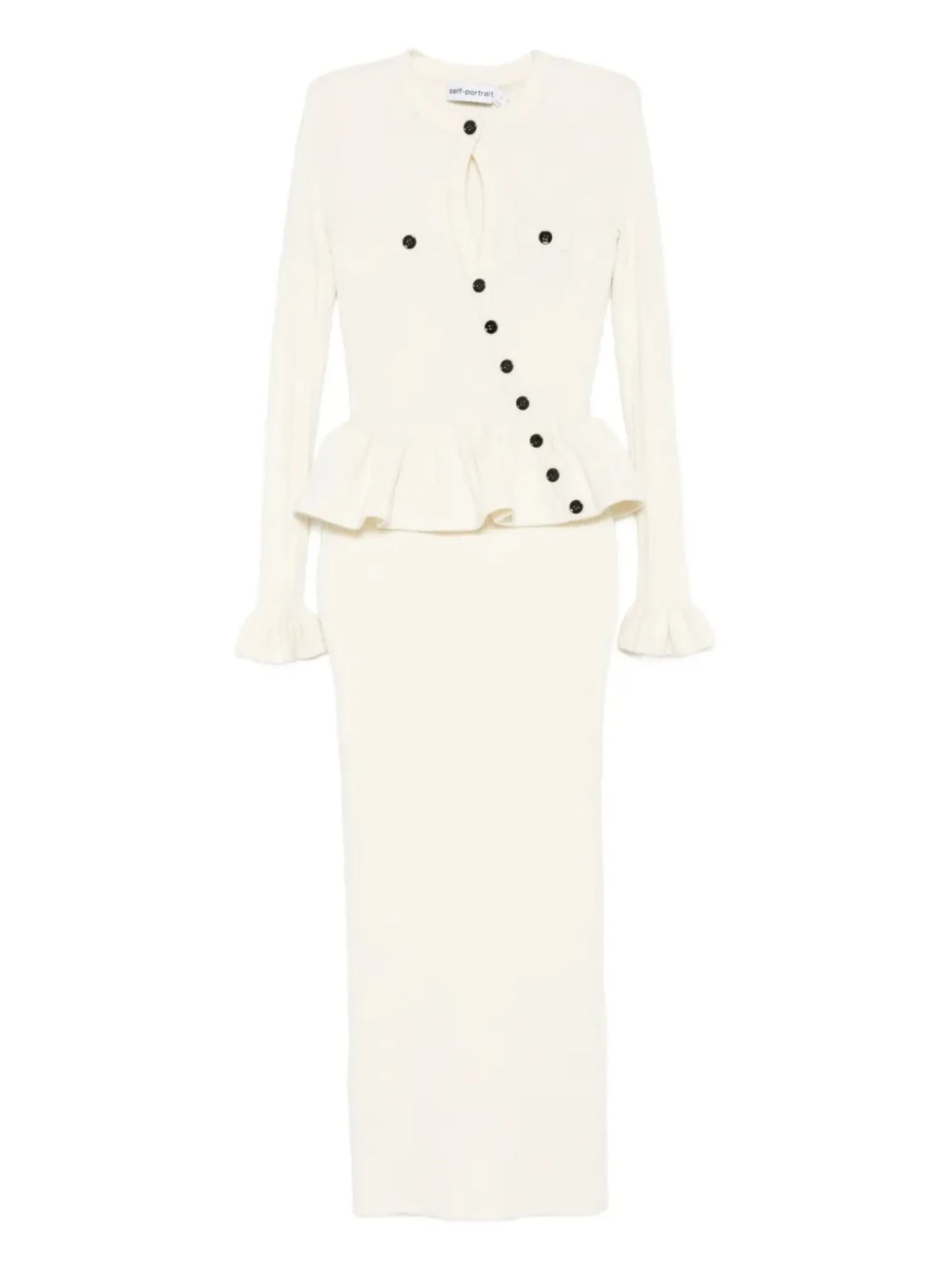 knitted asymmetric midi dress