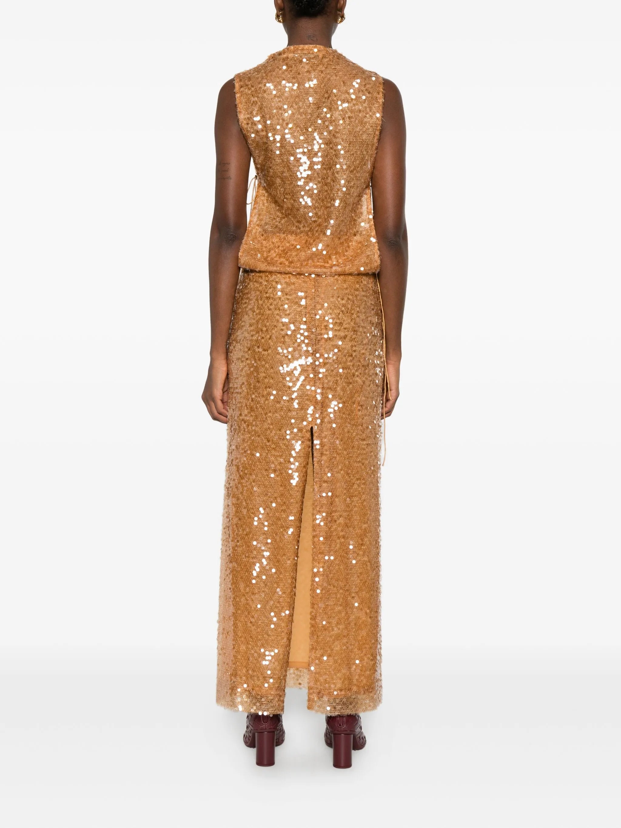 Illuminate sequin-embellished gown