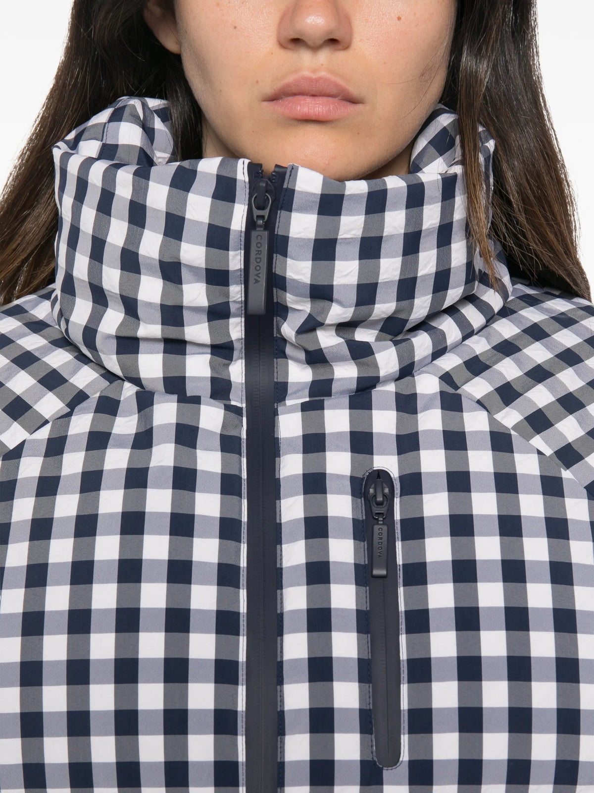 Cortina checkered puffer ski jacket