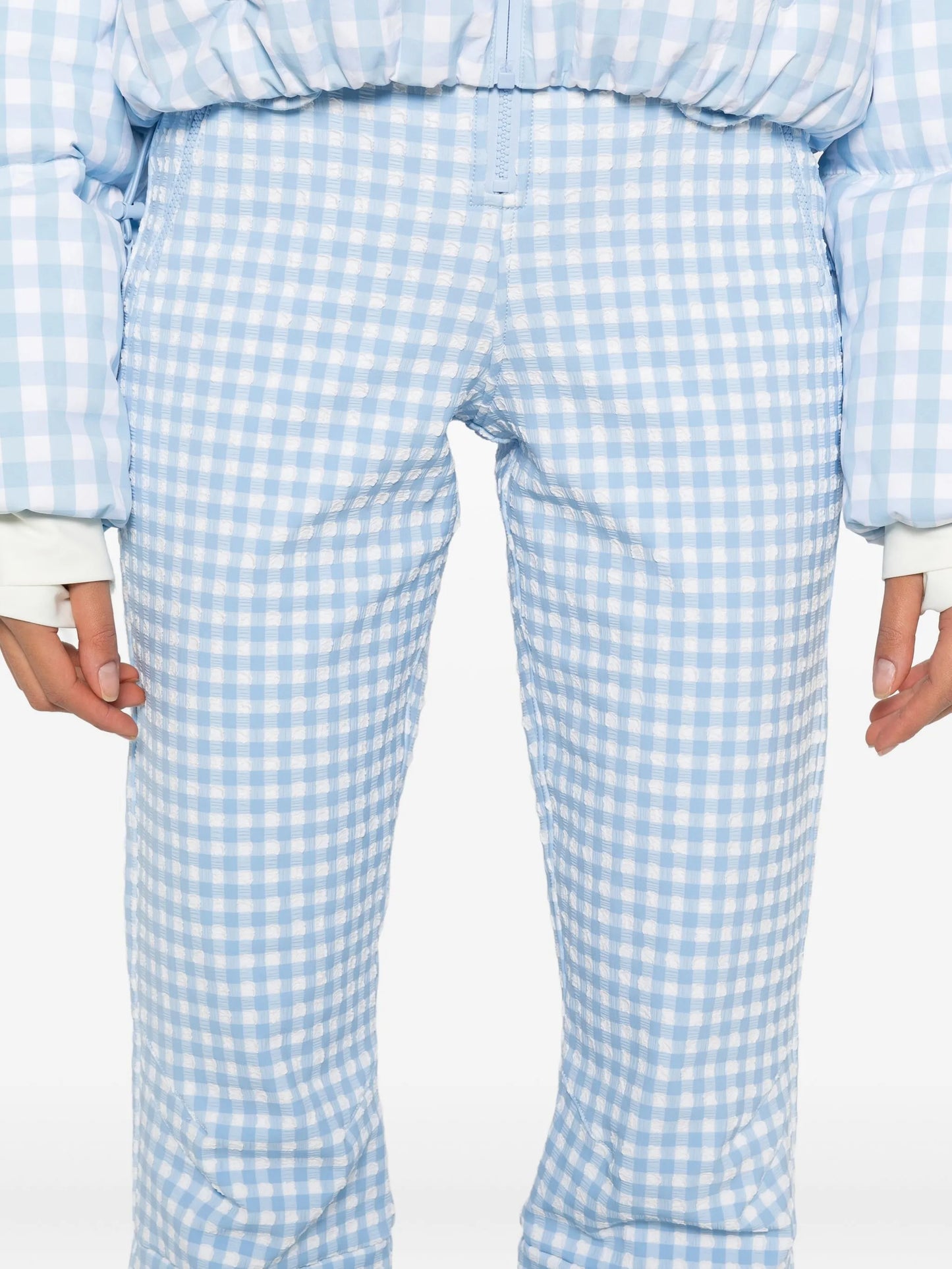 Fernie checkered belted ski salopette