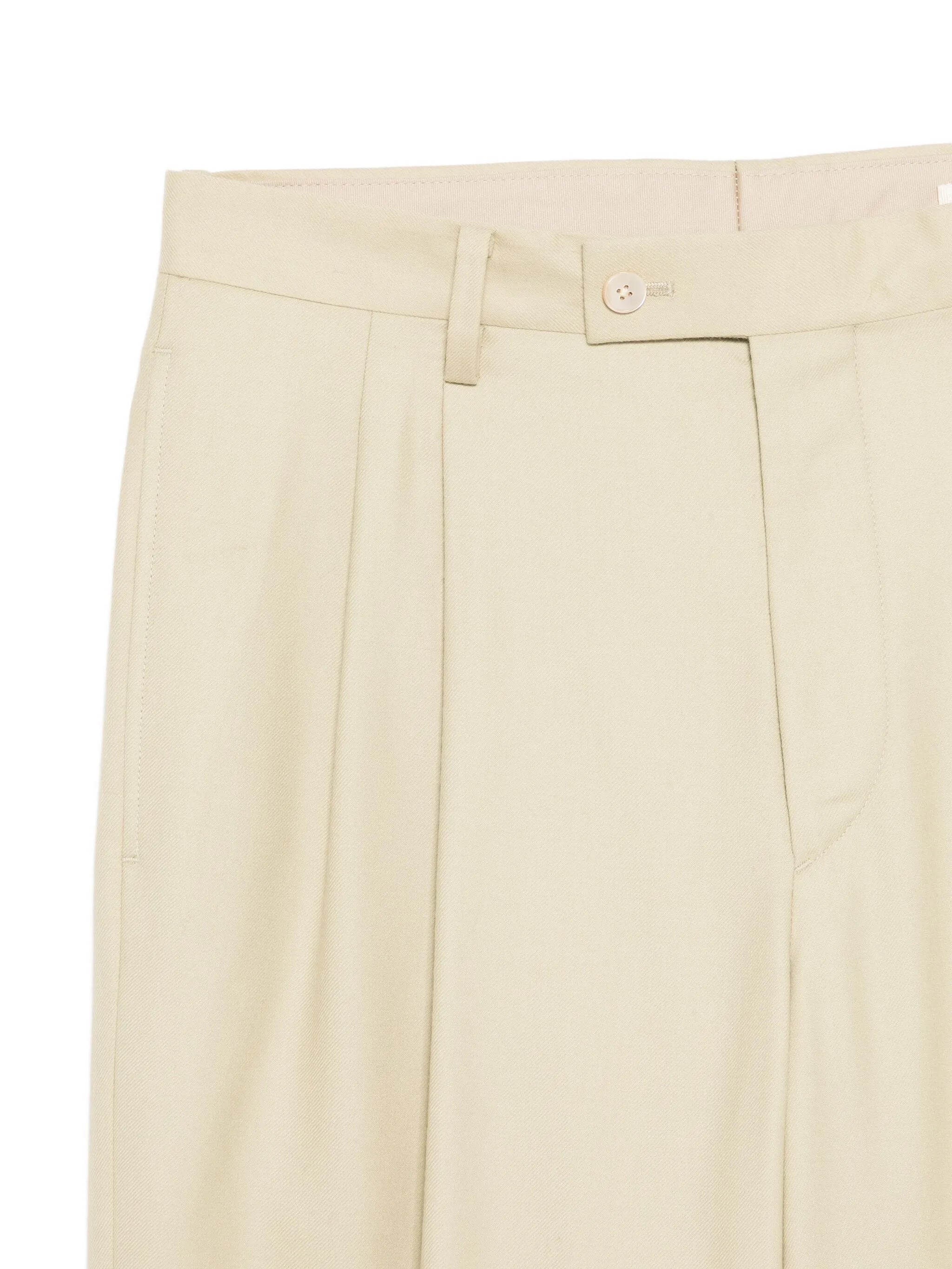 pleated tailored trousers