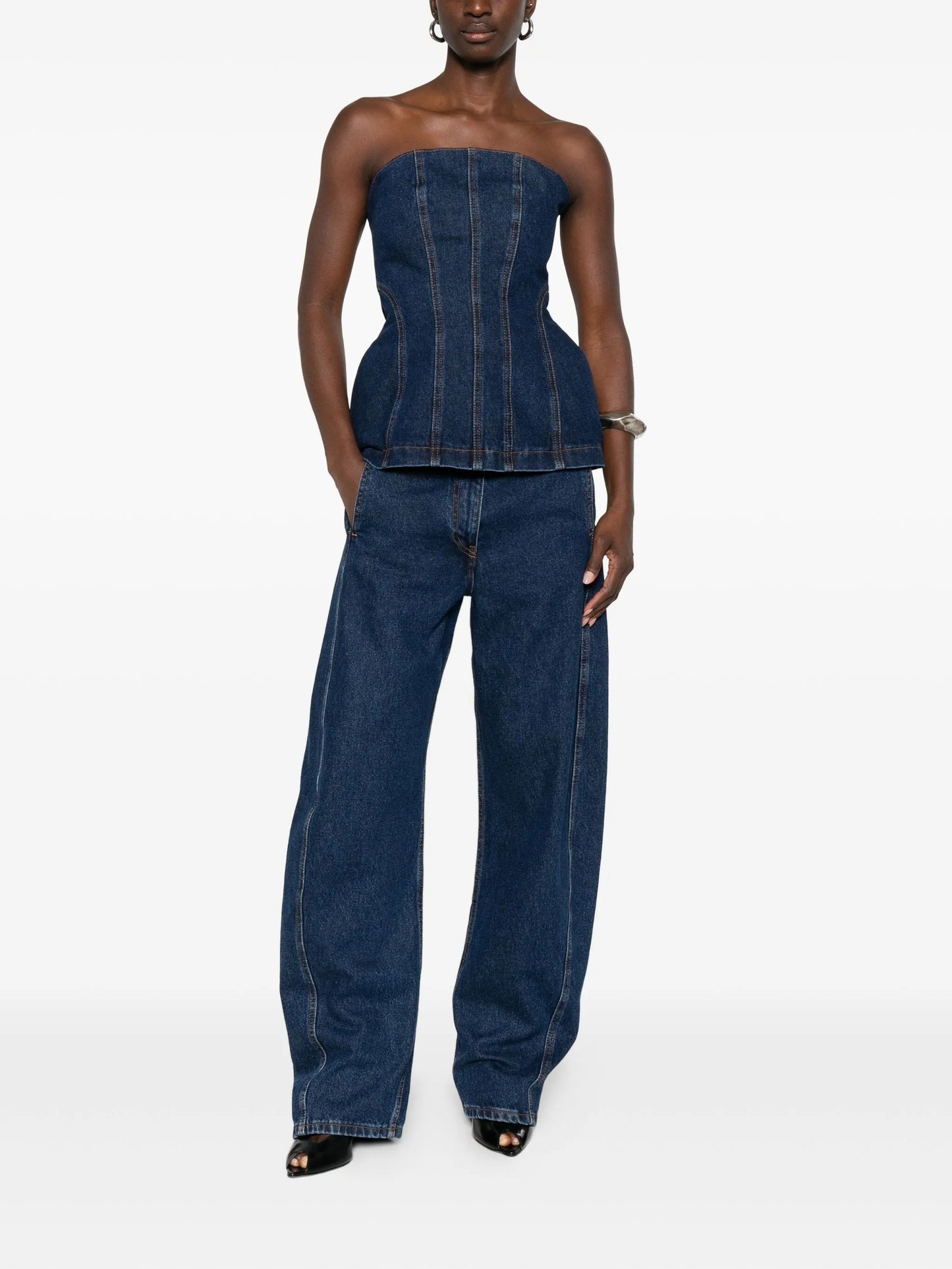 denim corset
