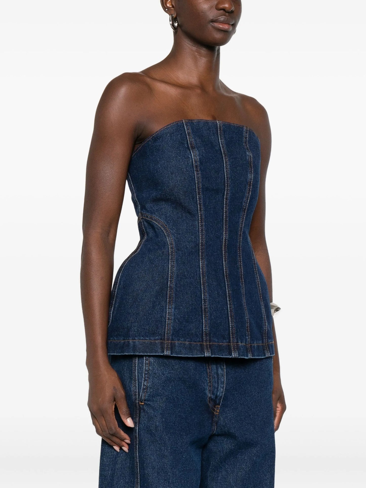 denim corset