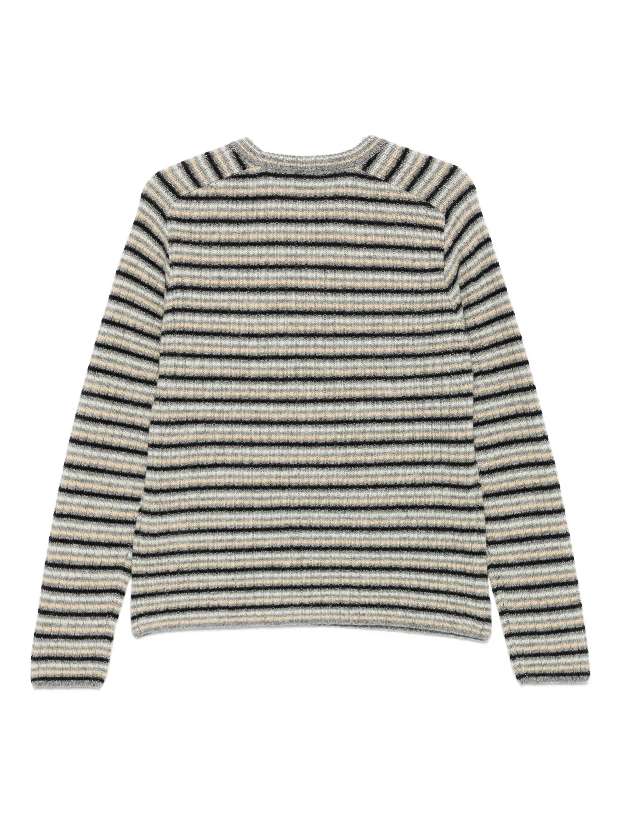 stripe-pattern sweater