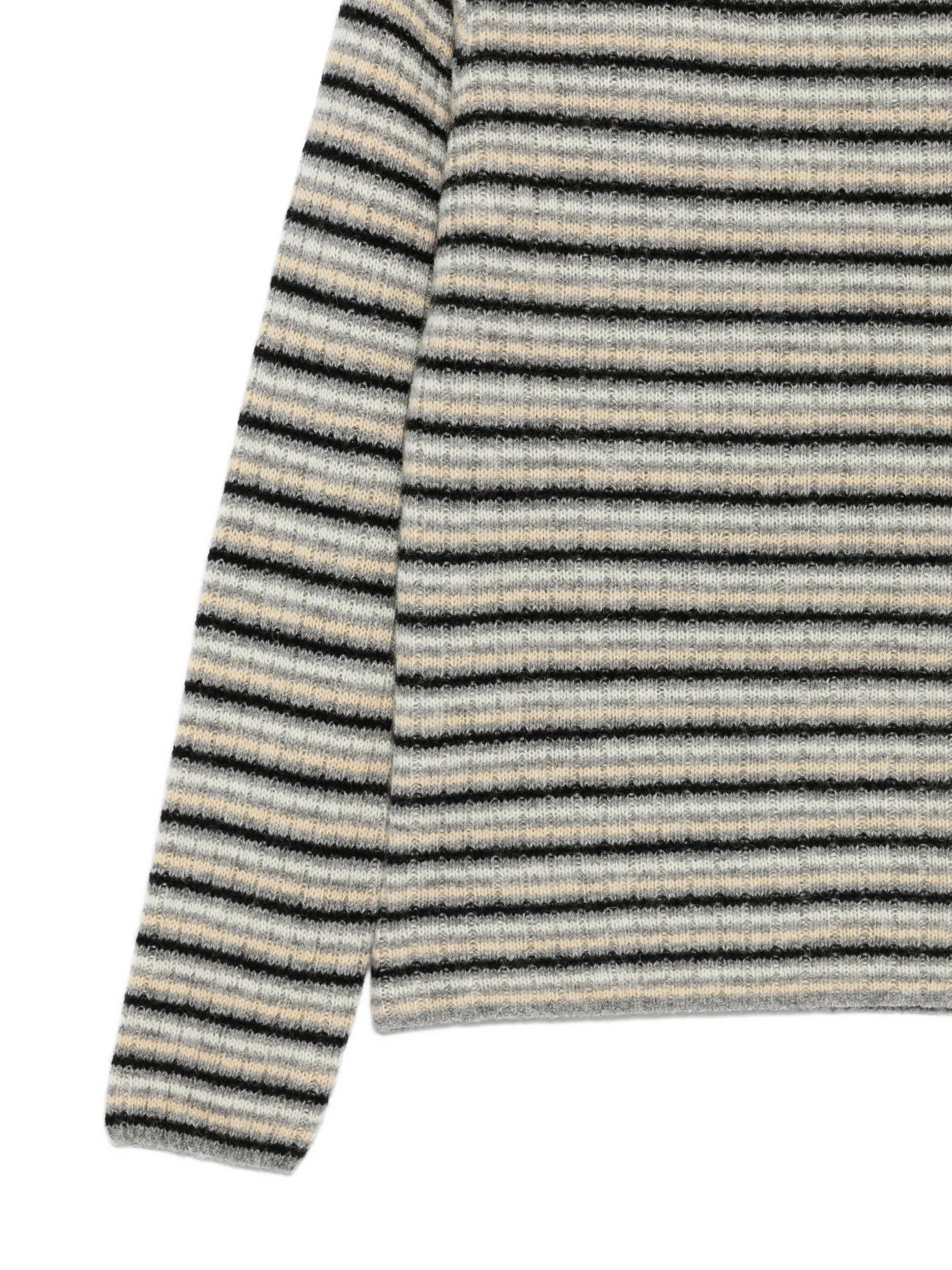 stripe-pattern sweater