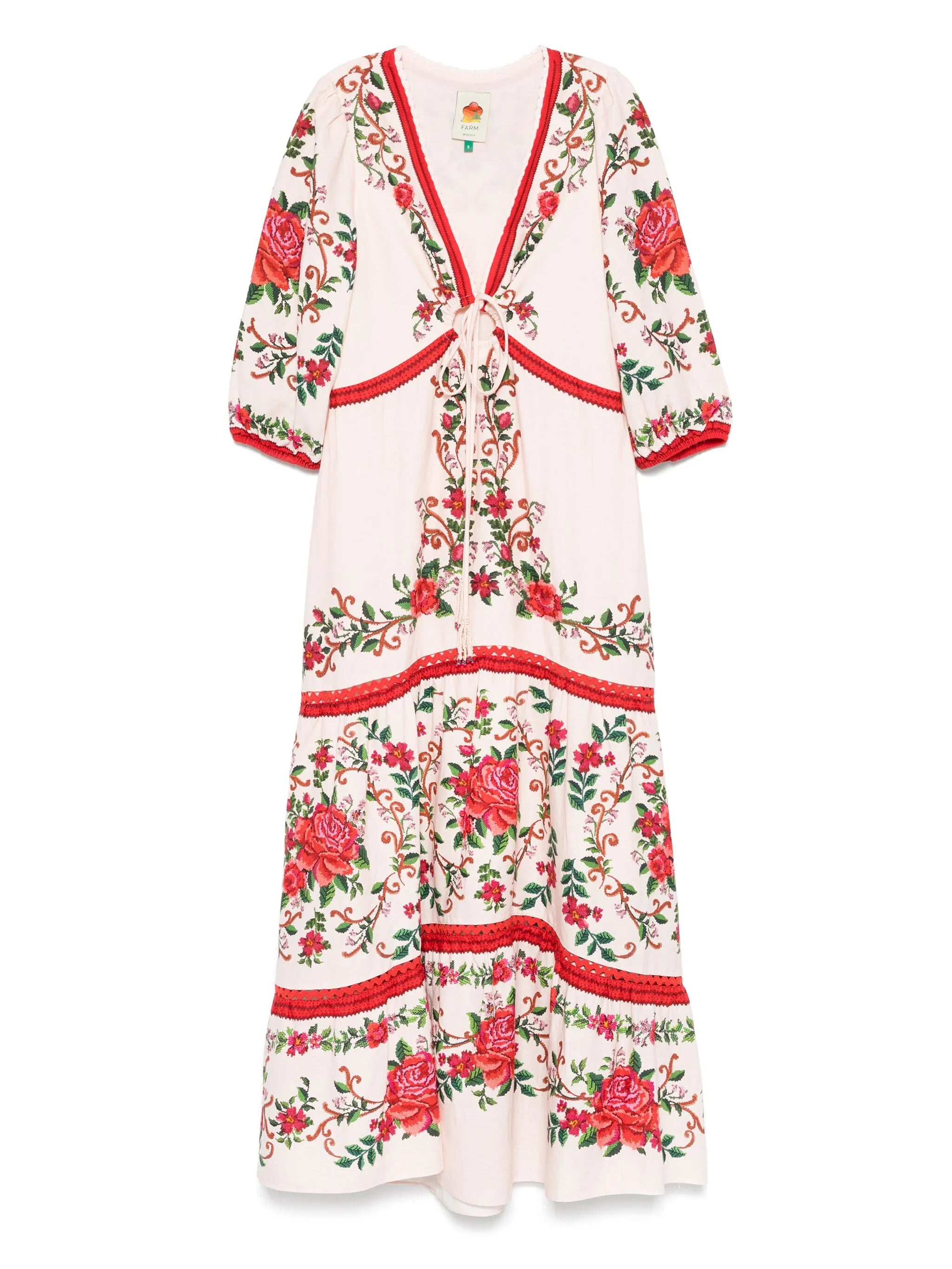 floral-jacquard maxi dress